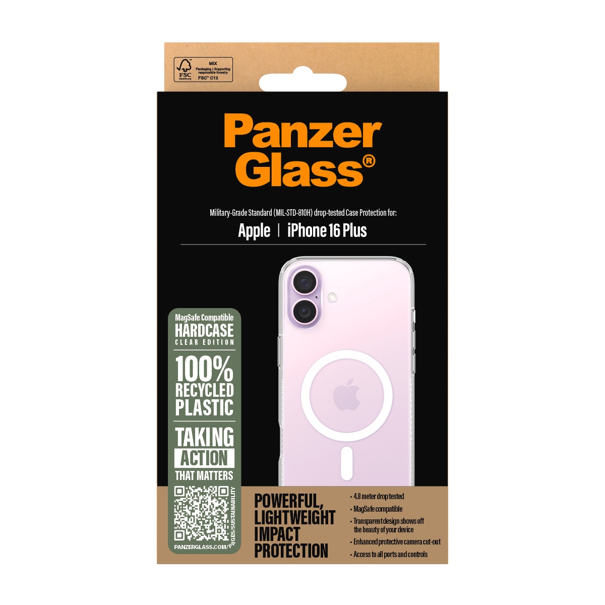 CARE by PanzerGlass Handyhülle »HardCase mit MagSafe für Apple iPhone 16 Plus« Backcover, Schutzhülle, Handyschutzhülle, Case, Schutzcase, stossfest