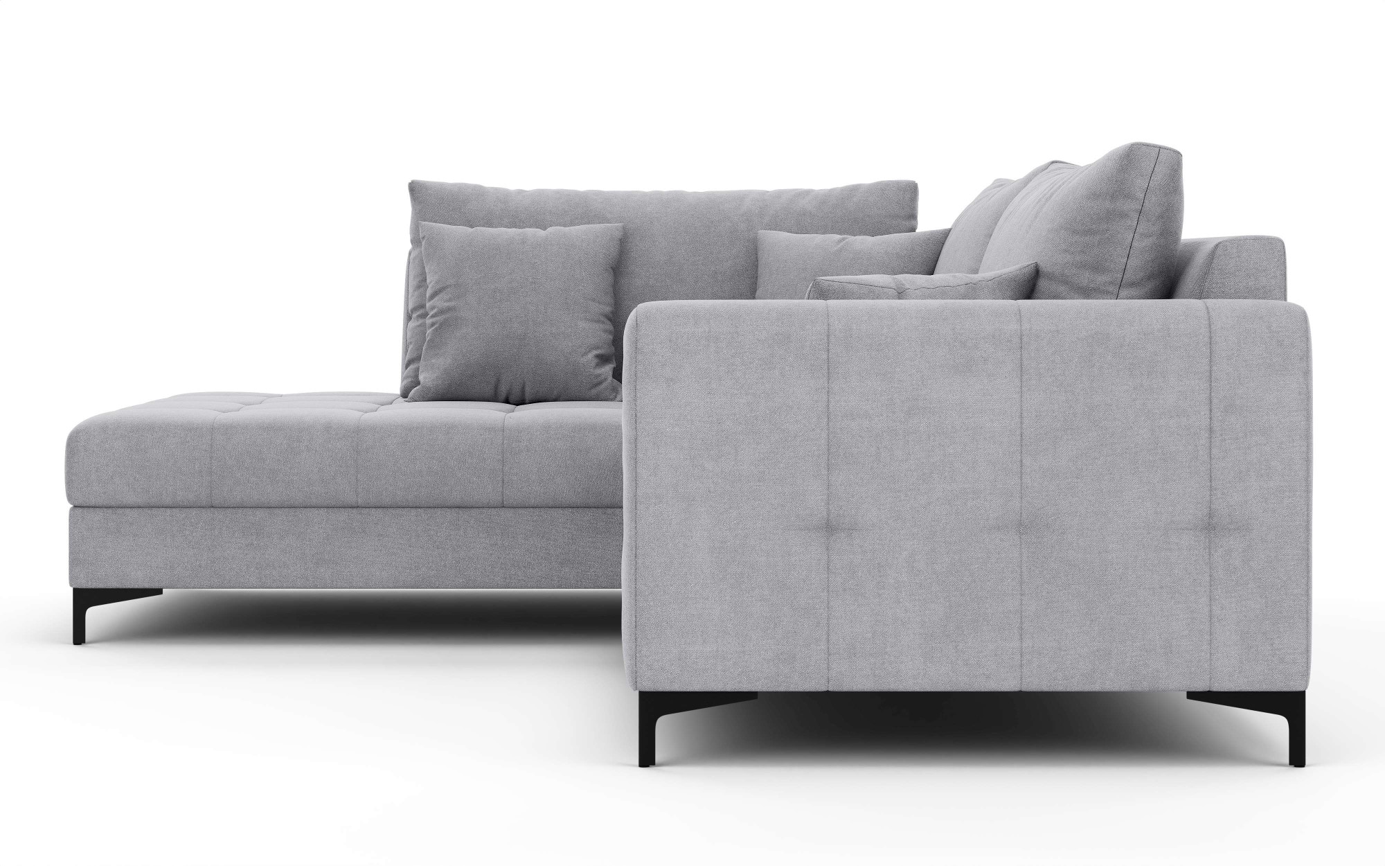 GOODproduct Ecksofa »LEEVKE Design-Sofa mit Ottomane rechts/links bestellbar, Breite 232 cm« in vielen modernen Farben erhältlich, belastbar bis 480 kg
