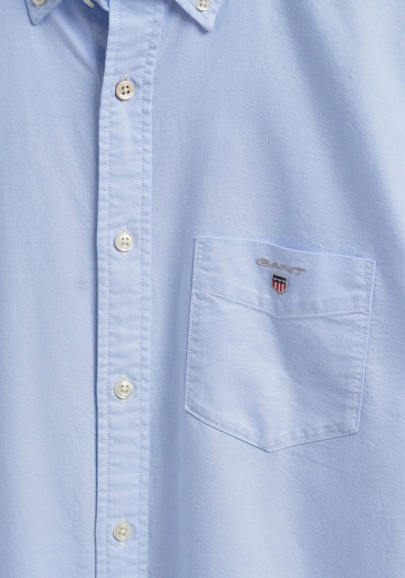 Gant Langarmhemd »Regular Fit Oxford Hemd strukturiert langlebig dicker«, mit Logostickerei auf der Brusttasche