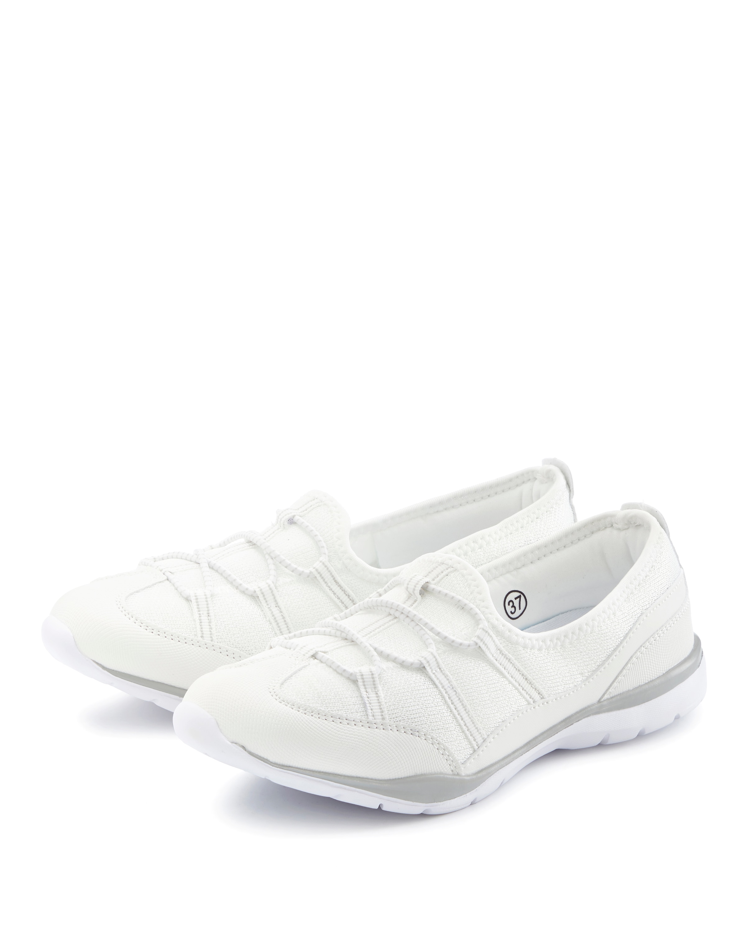 Image of LASCANA Sneaker "Halbschuh, Freizeitschuh, Slipper, Slip-On-Sneaker," zum Reinschlüpfen mit elastischen Schnürbändern VEGAN