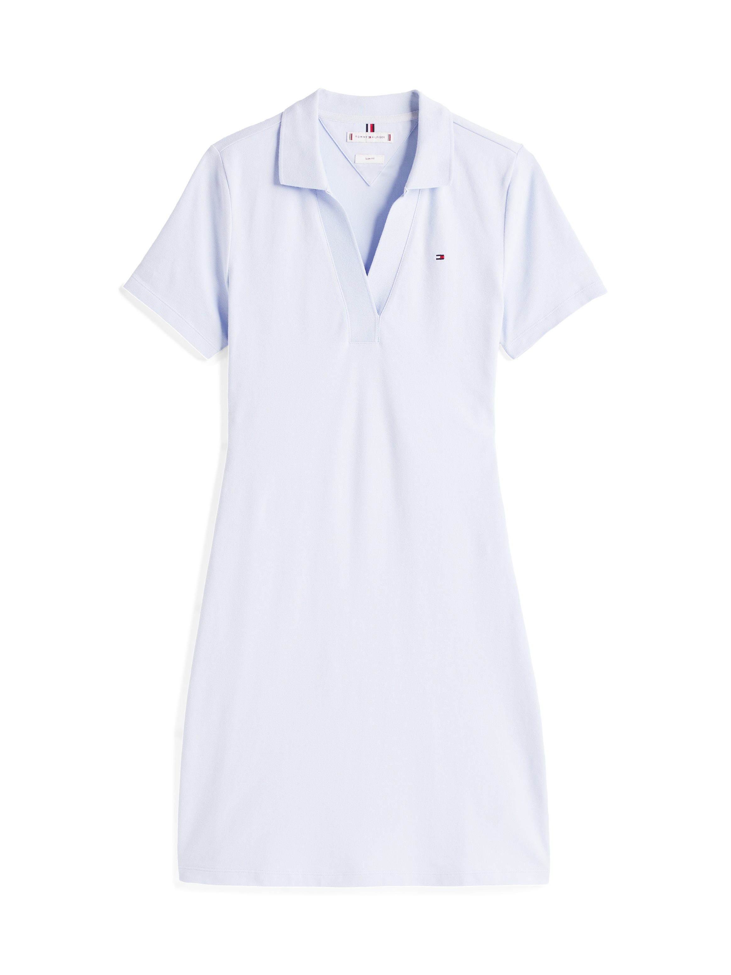 Tommy Hilfiger Polokleid »SLIM OPEN NK POLO DRESS SS«, mit gestickter Tommy Hilfiger Flagge