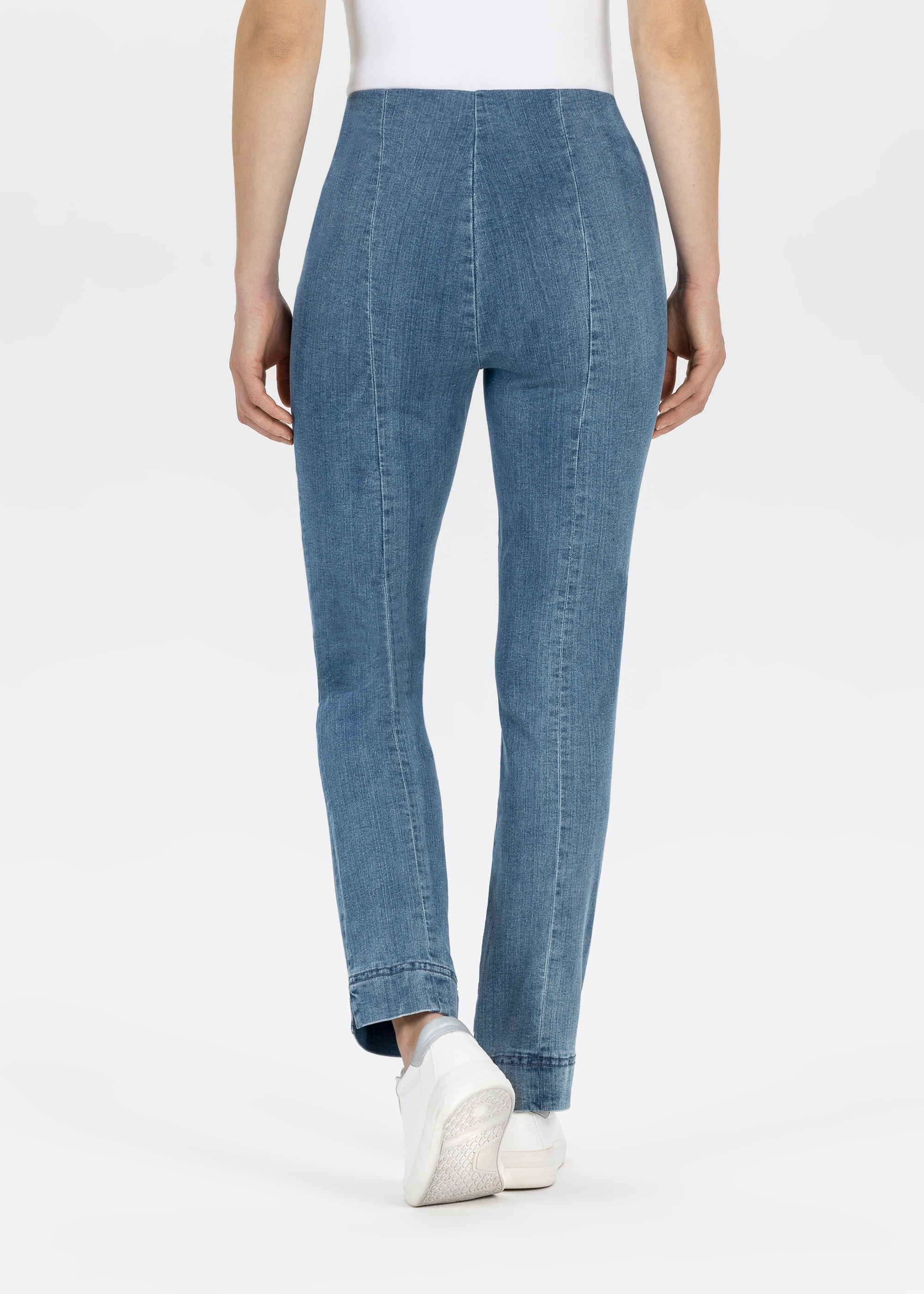 Stehmann Pantalon stretch  in blauer Waschung