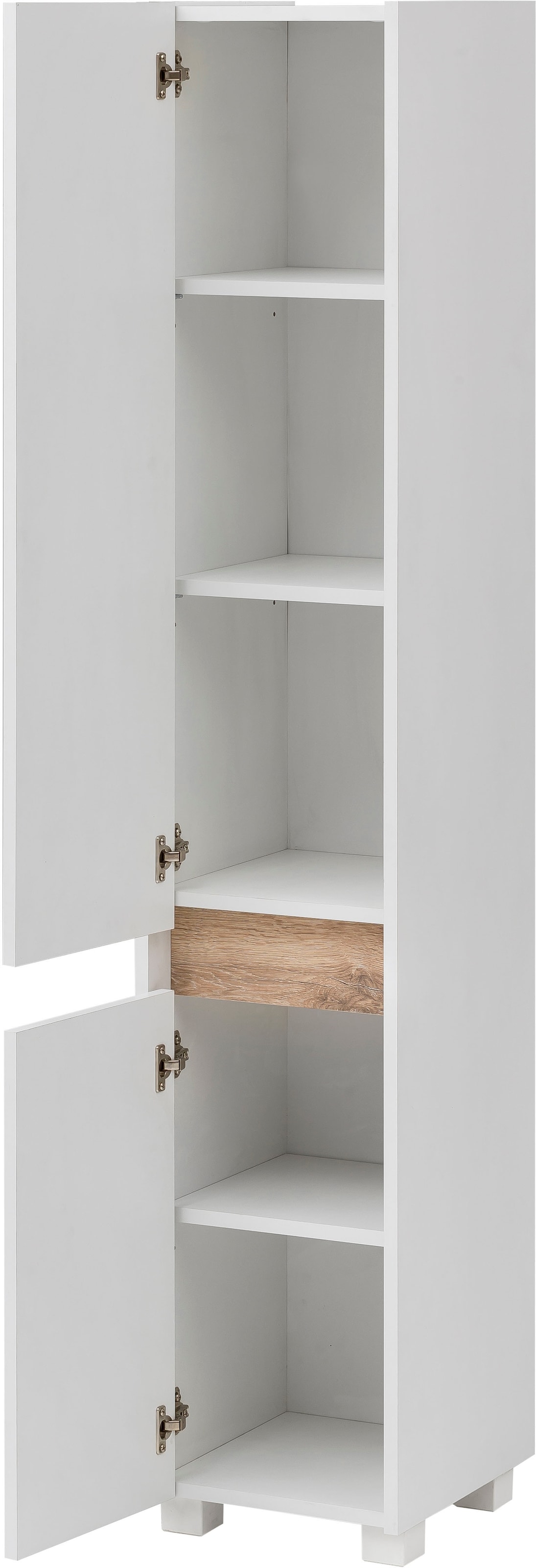 Schildmeyer Hochschrank »Cosmo in verschiedenen Farben made in Germany«, Höhe 164,5 cm, Badezimmerschrank, Blende im modernen Wildeiche-Look