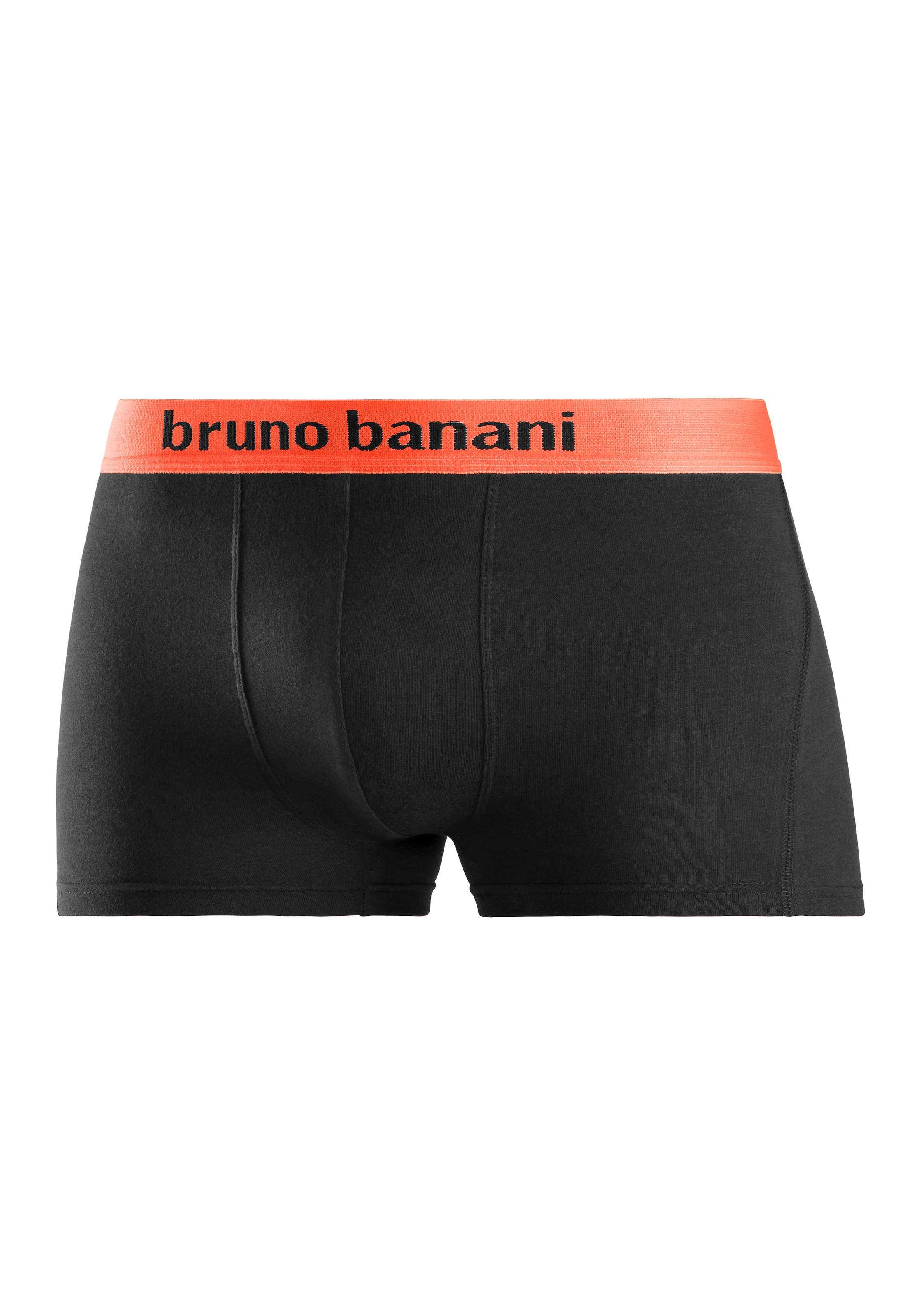 Bruno Banani Boxer »Boxershorts für Herren«, (Packung, 4 St.), mit farbigen Marken-Schriftzug am Bündchen