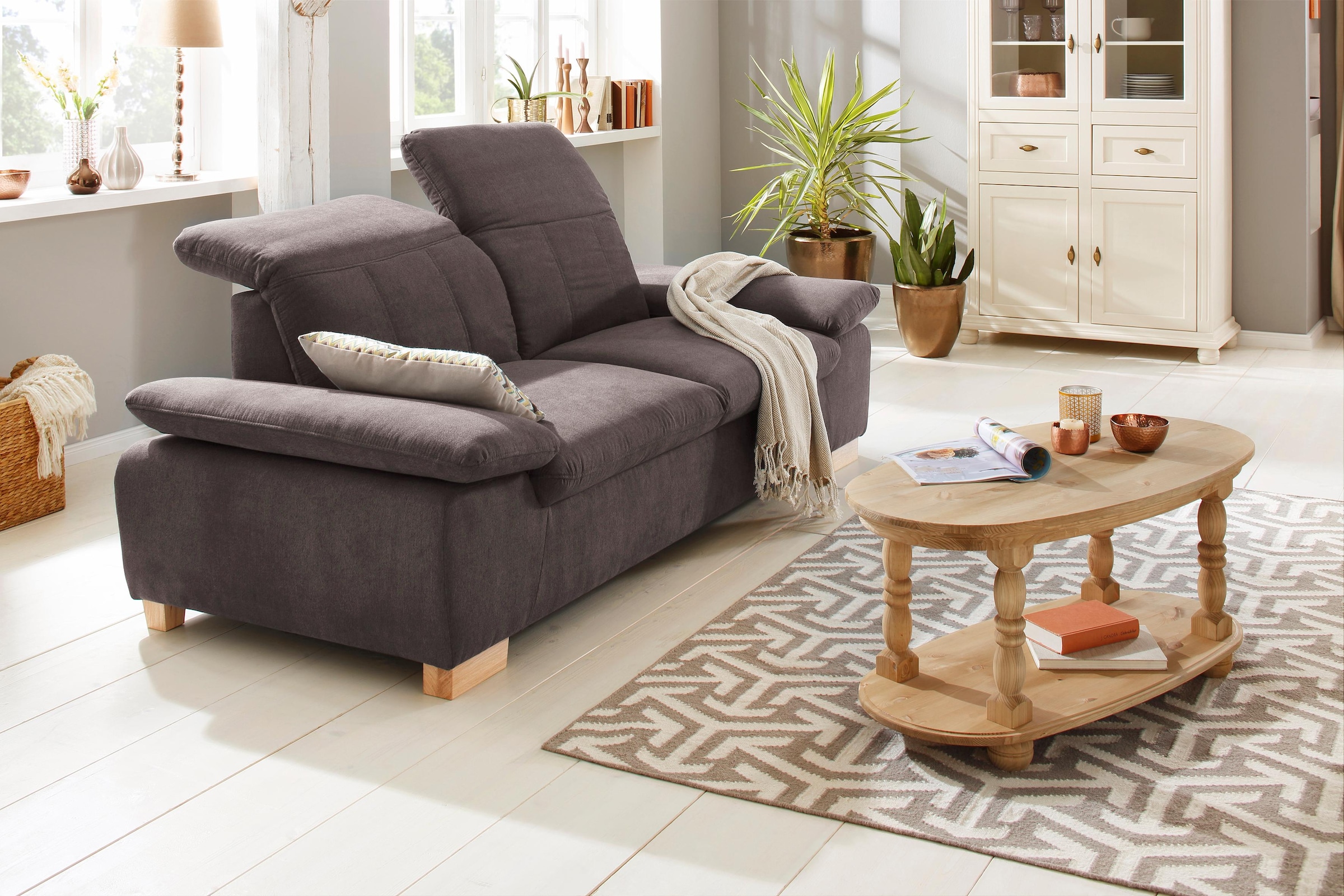 Home affaire 2,5-places »Bergamo Multifunktions-Couch, elegant und komfortabel« mit Armlehn-und Rückenfunktion, Federkern