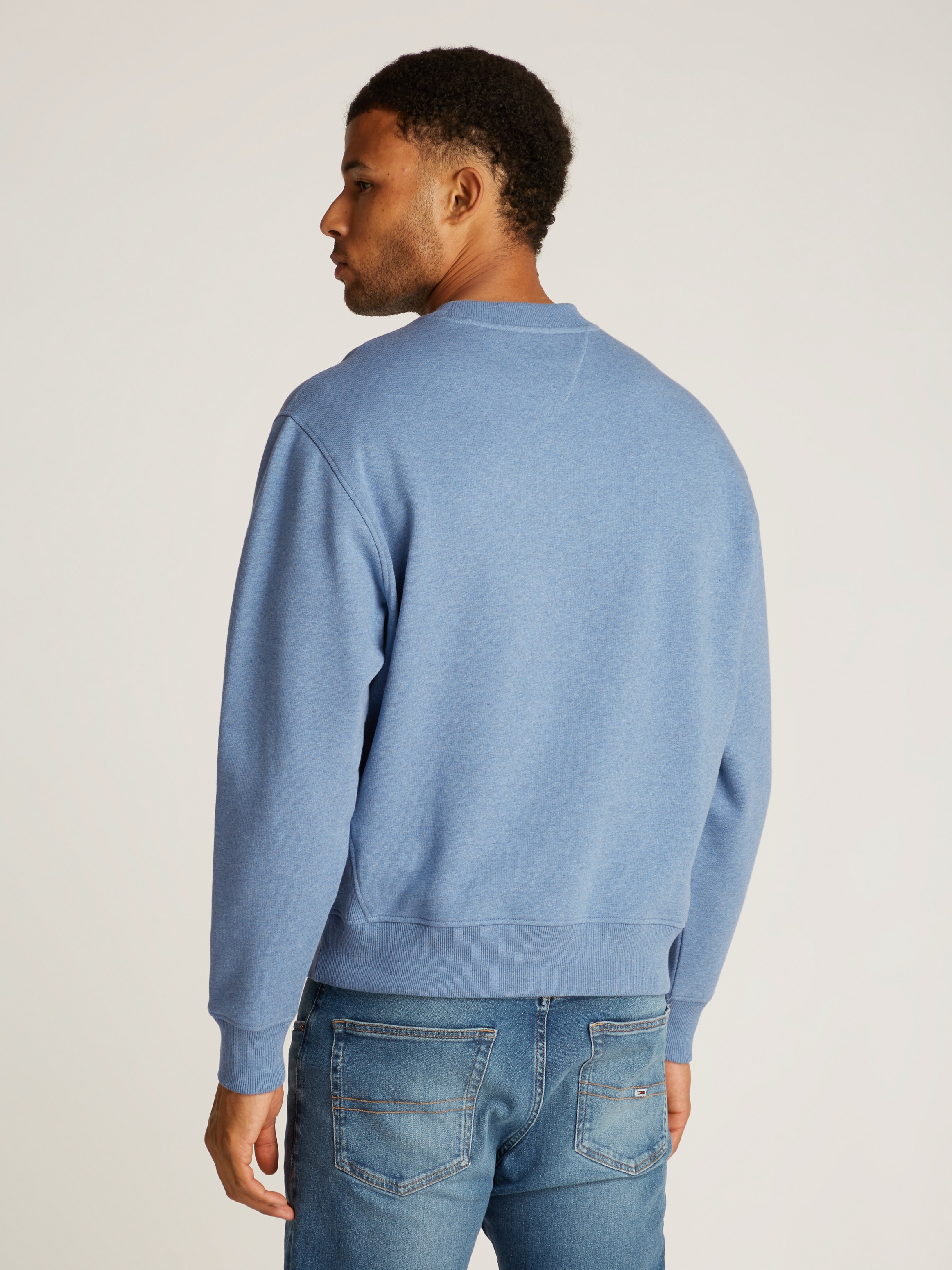 Tommy Jeans Sweatshirt »TJM MELANGE FLAG CREW«, mit grossem Logo