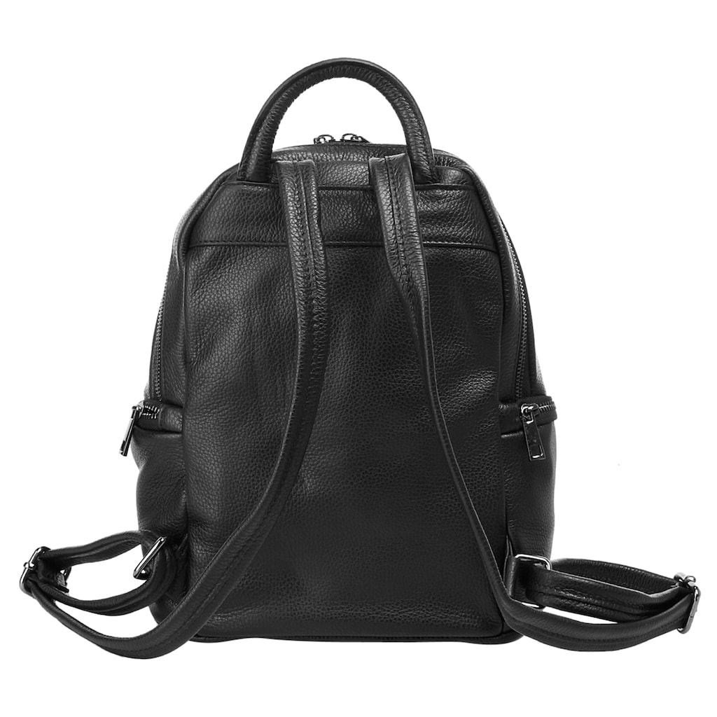 Cluty Cityrucksack, echt Leder, Made in Italy