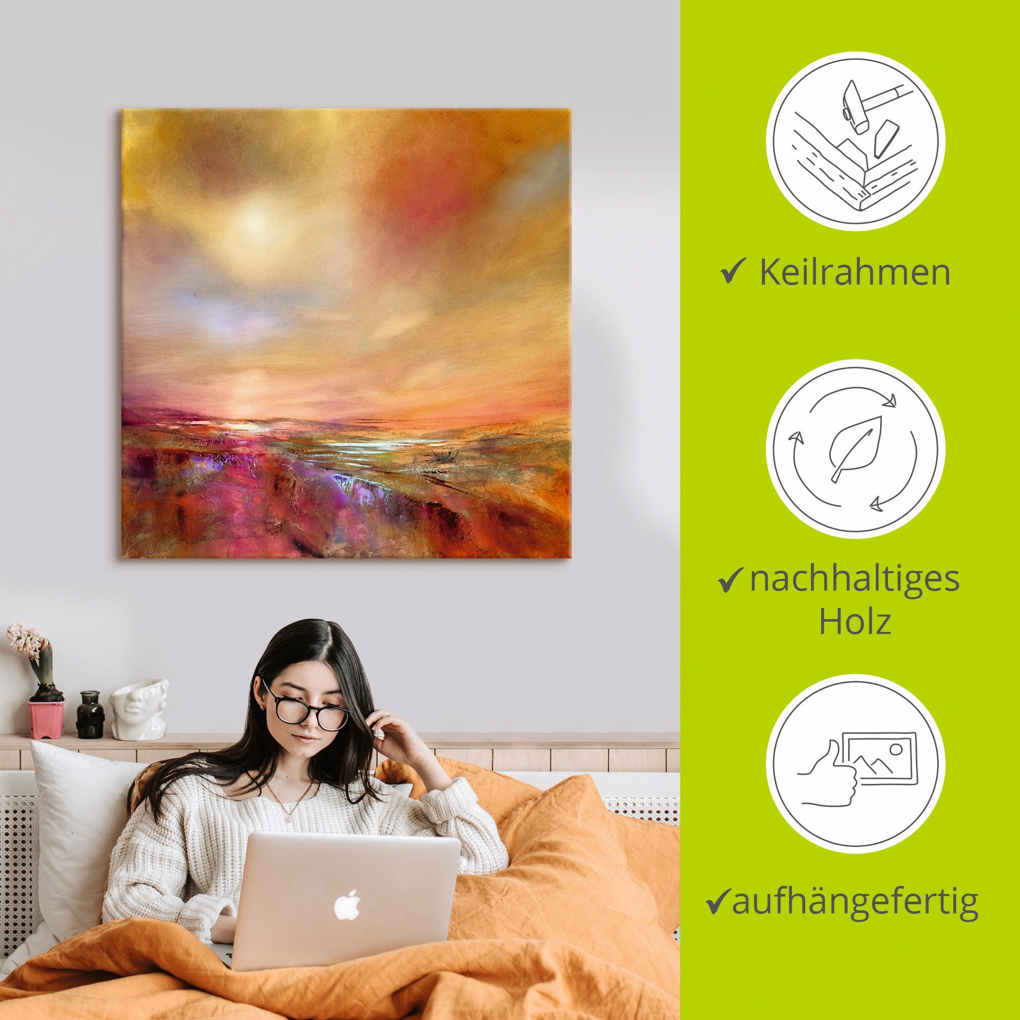 Artland Tableau sur toile »Den Himmel berühren« 1 cuis tlg. auf Keilrahmen gespannt