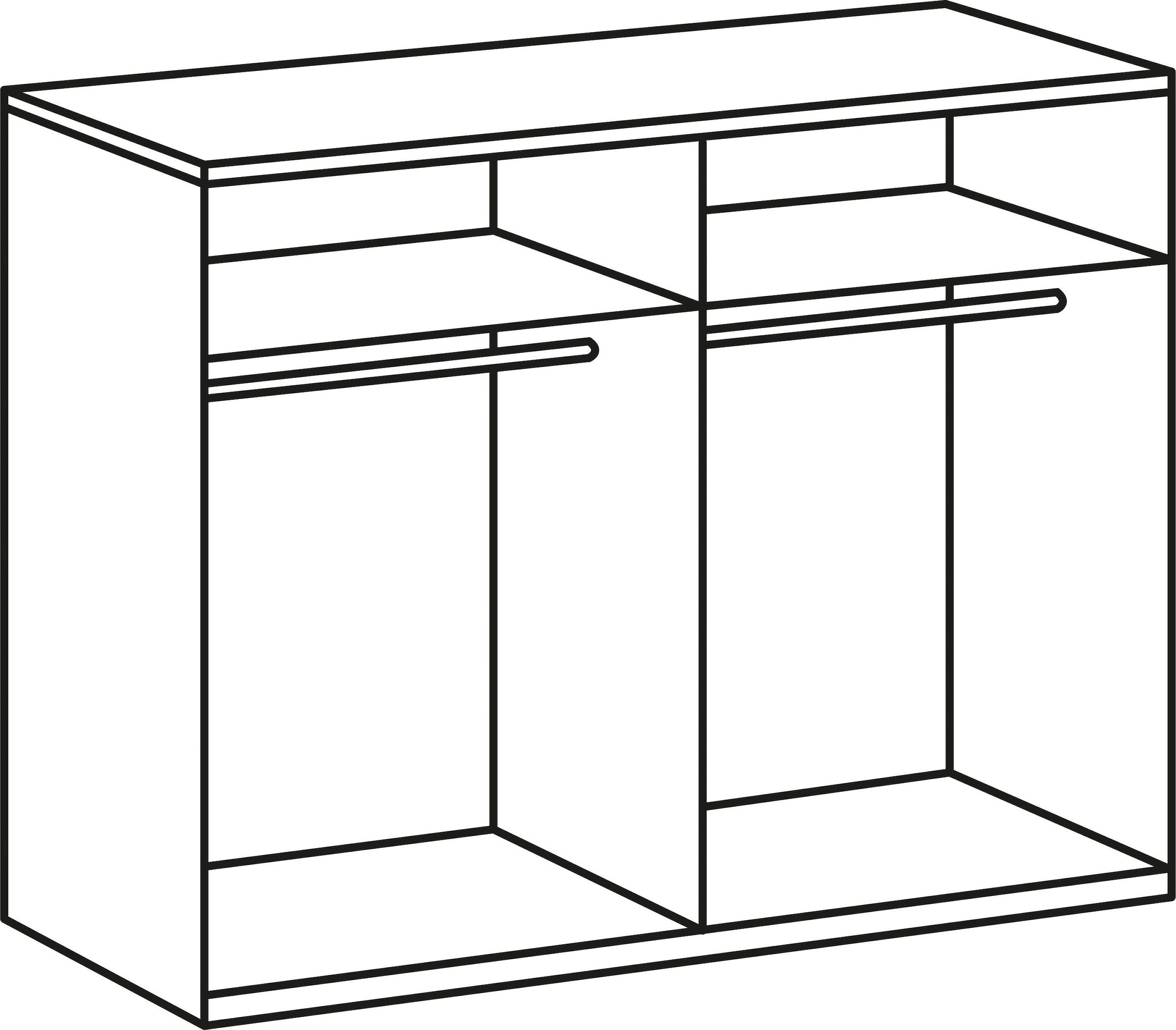 Wimex Schwebetürenschrank »Ernie Kleiderschrank mit Spiegel, Made in Germany TOPSELLER«, (Wähle aus verschiedenen Grössen deinen perfekten Stauraum!), Schlafzimmerschrank weiss 225cm Breit Preisknaller Basic