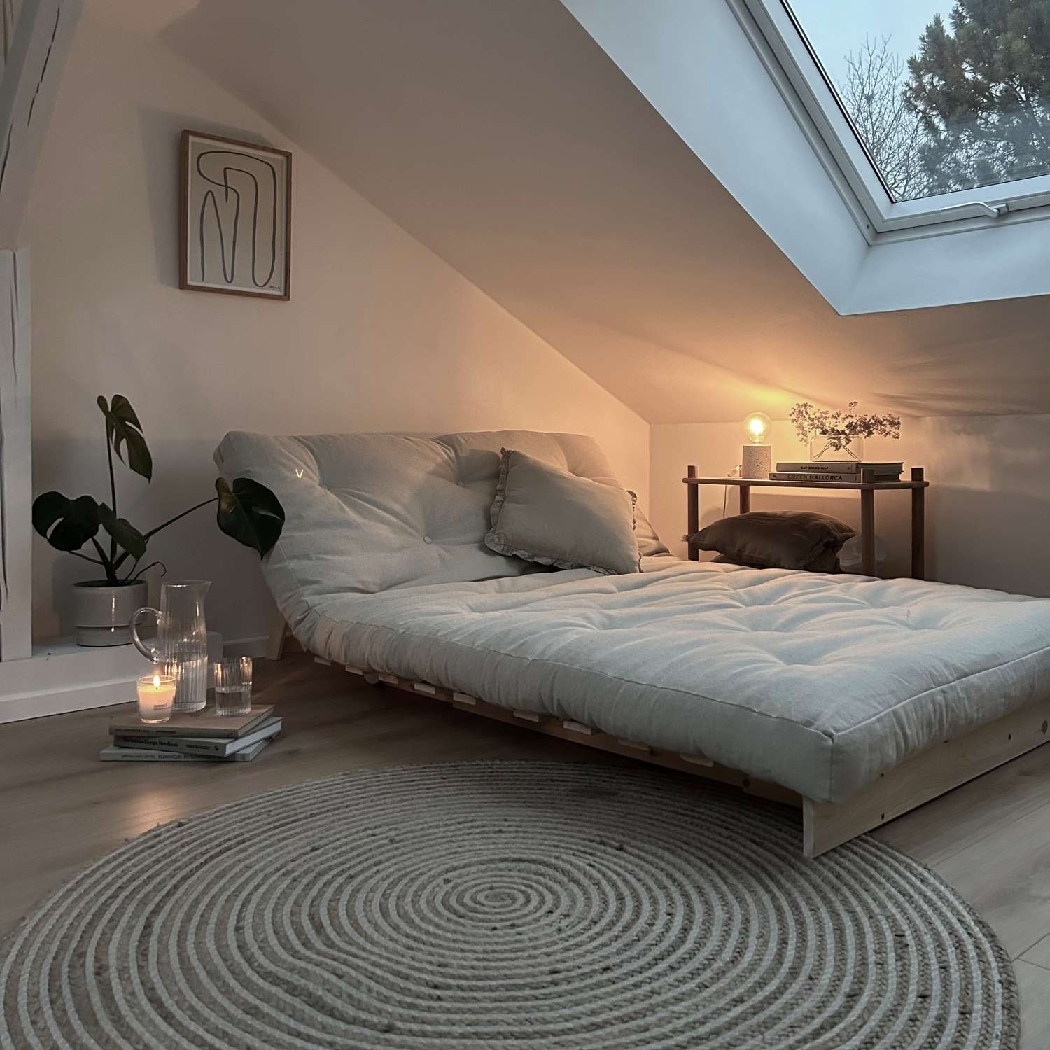Karup Design Daybett »Roots Schlafsofa, Gästebett, Sofa inkl. Futonmatratze«, Liegefläche 90/140/160 x200 cm, FSC® zertifizierte Kiefer