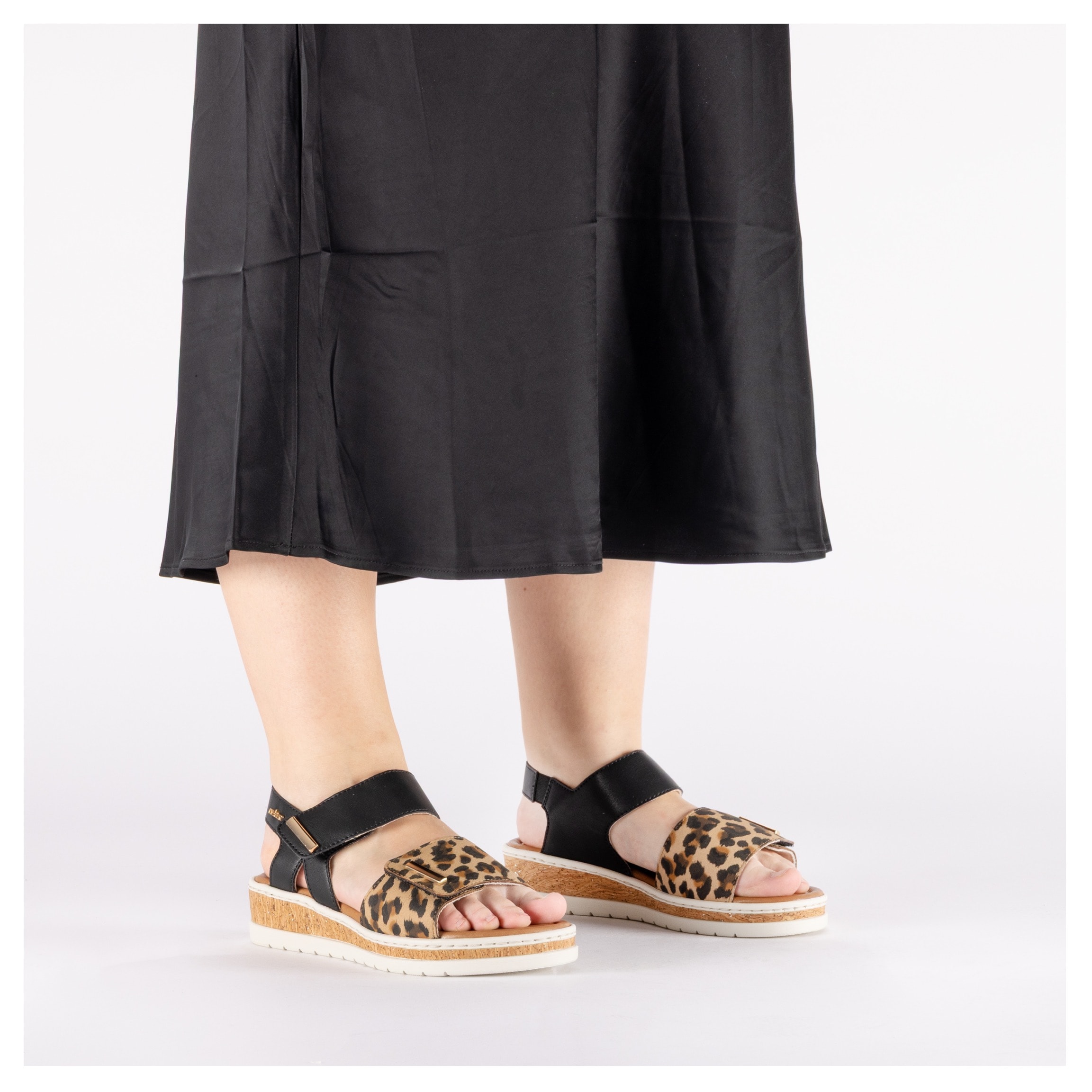 Rieker Sandale  Chaussure d'été, sandale compensée, sandale à plateforme avec scratch