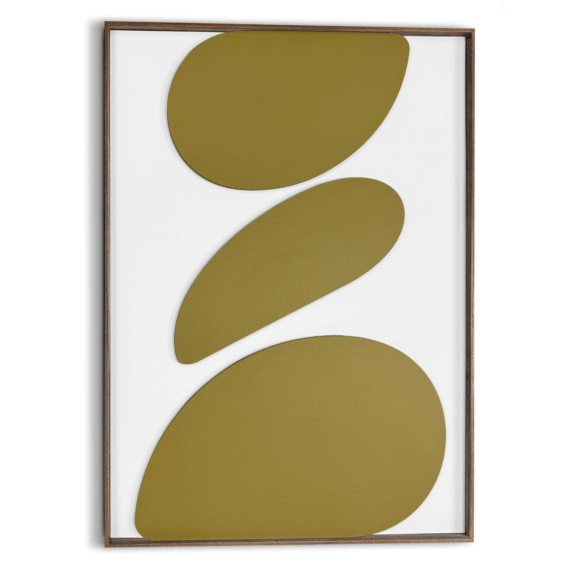 Image of Reinders Wandbild "Organic Pebbles green" Wohnzimmer - Grün - MDF - Abstrakt - 50x70 cm