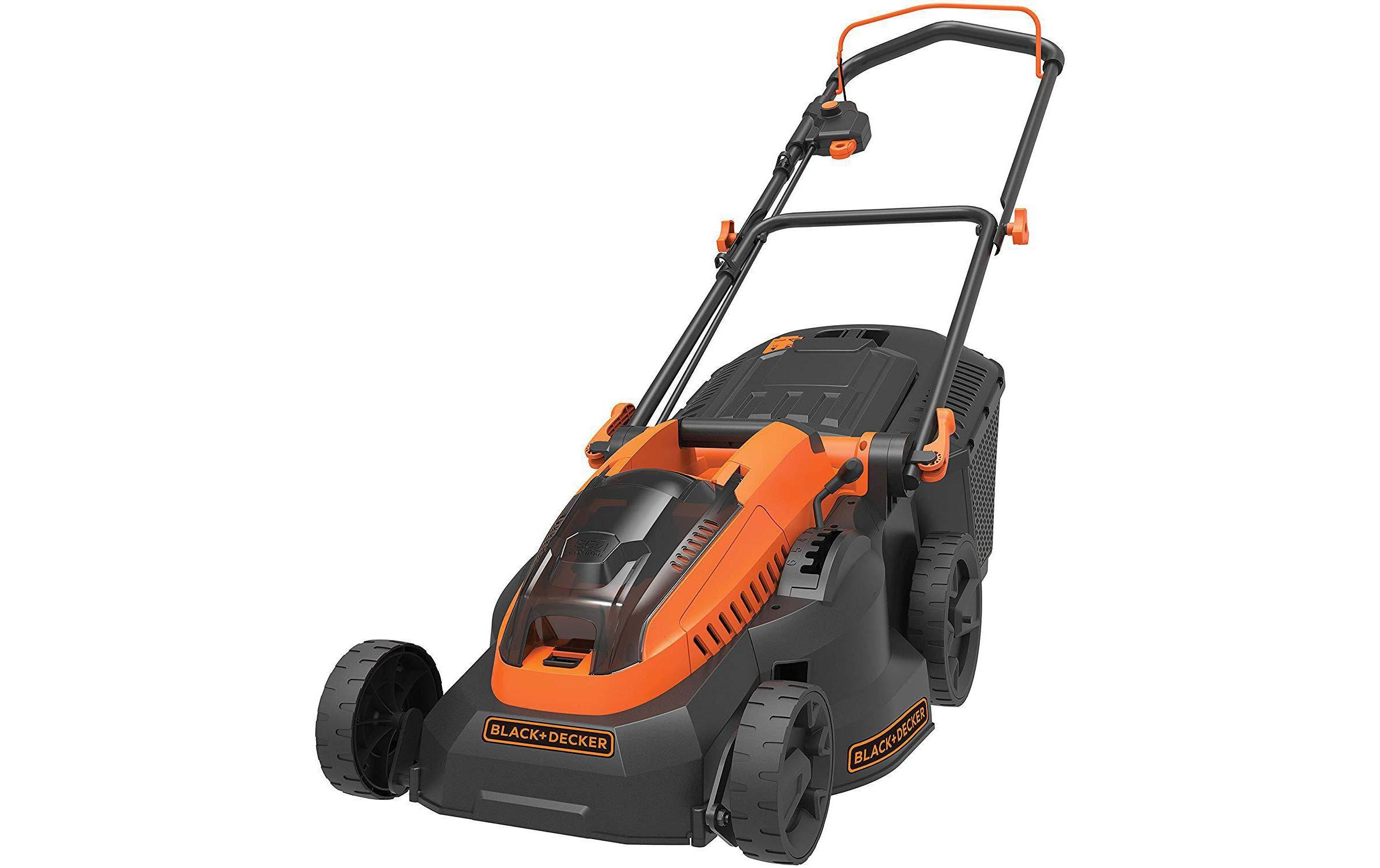 Image of Black + Decker Akkurasenmäher »CLM3825L2 Kit«, (Set, Lieferumfang: 1x Akku-Rasenmäher / 2x 36V, 2. 5Ah Akkus / 1x 35A Ladegerät), Schneidesystem: Sichel-/Kreiselmäher bei Ackermann Versand Schweiz