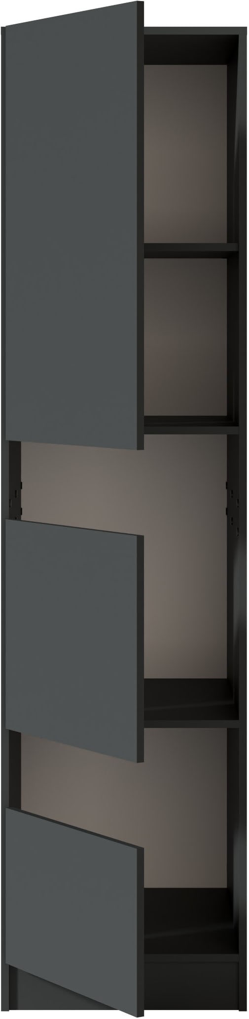 BASIC by Balculina Armoire à linge »Washhome B/T/H 50x200x68 cm« 1 cuis tlg. Largeur 50cm, pieds métalliques réglables en hauteur