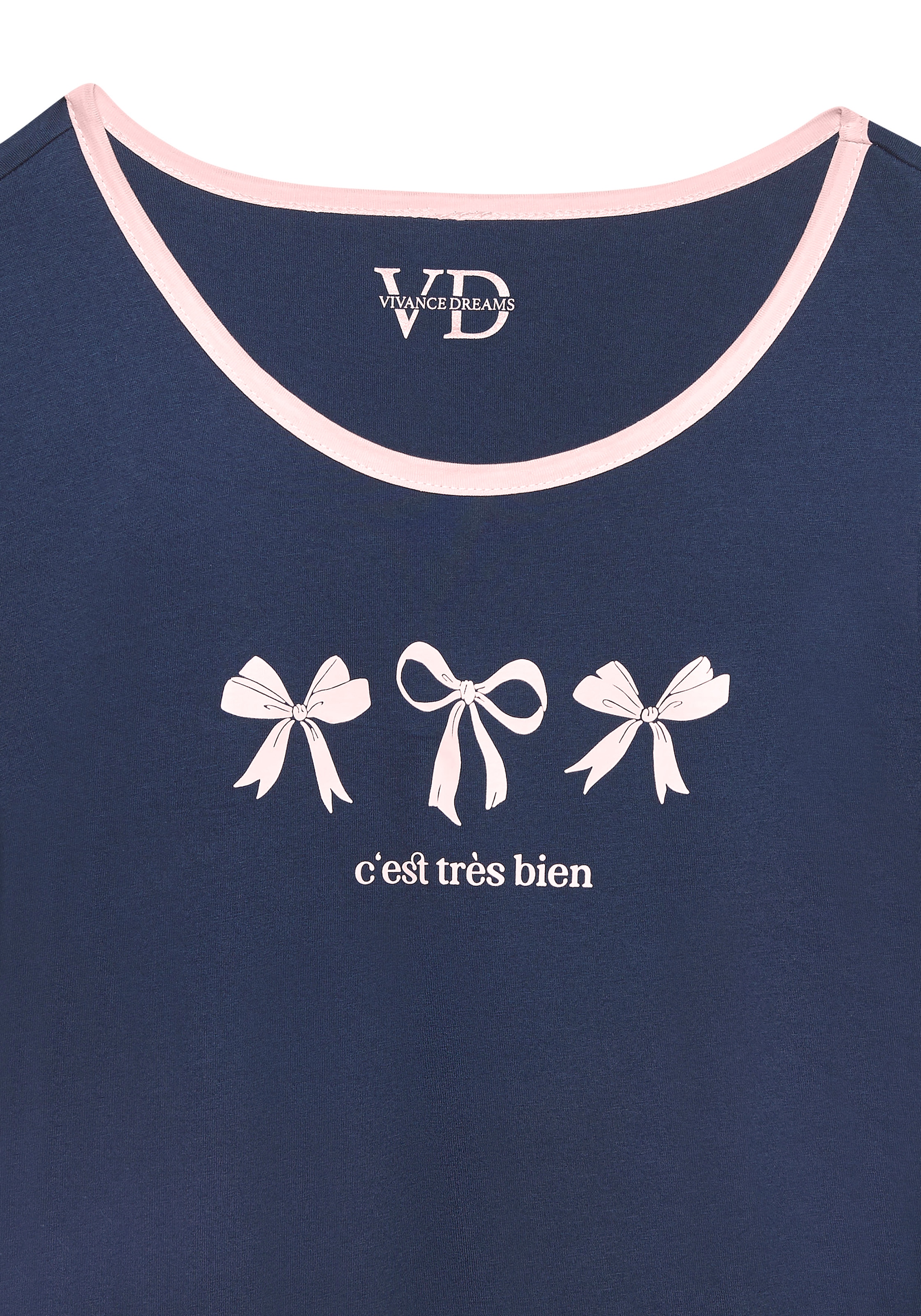 Vivance Dreams Nachthemd Mit süssem Schleifenmuster