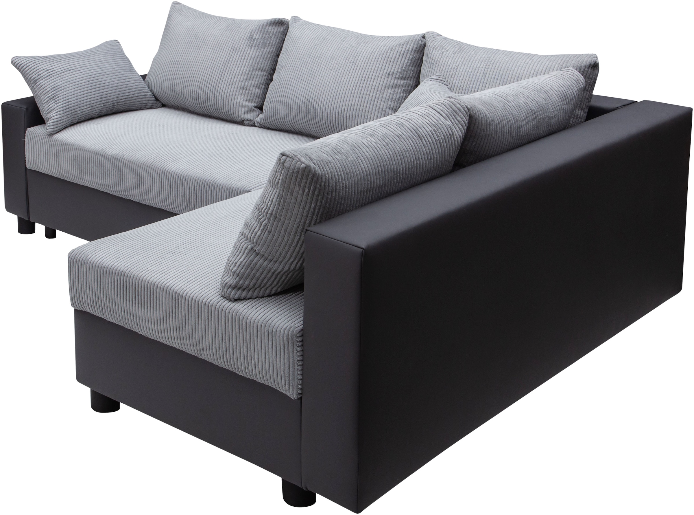 COLLECTION AB Ecksofa »Parma L-Form«, mit Schlaffunktion und Bettkasten, inklusive Kissen, Bonellfederkern