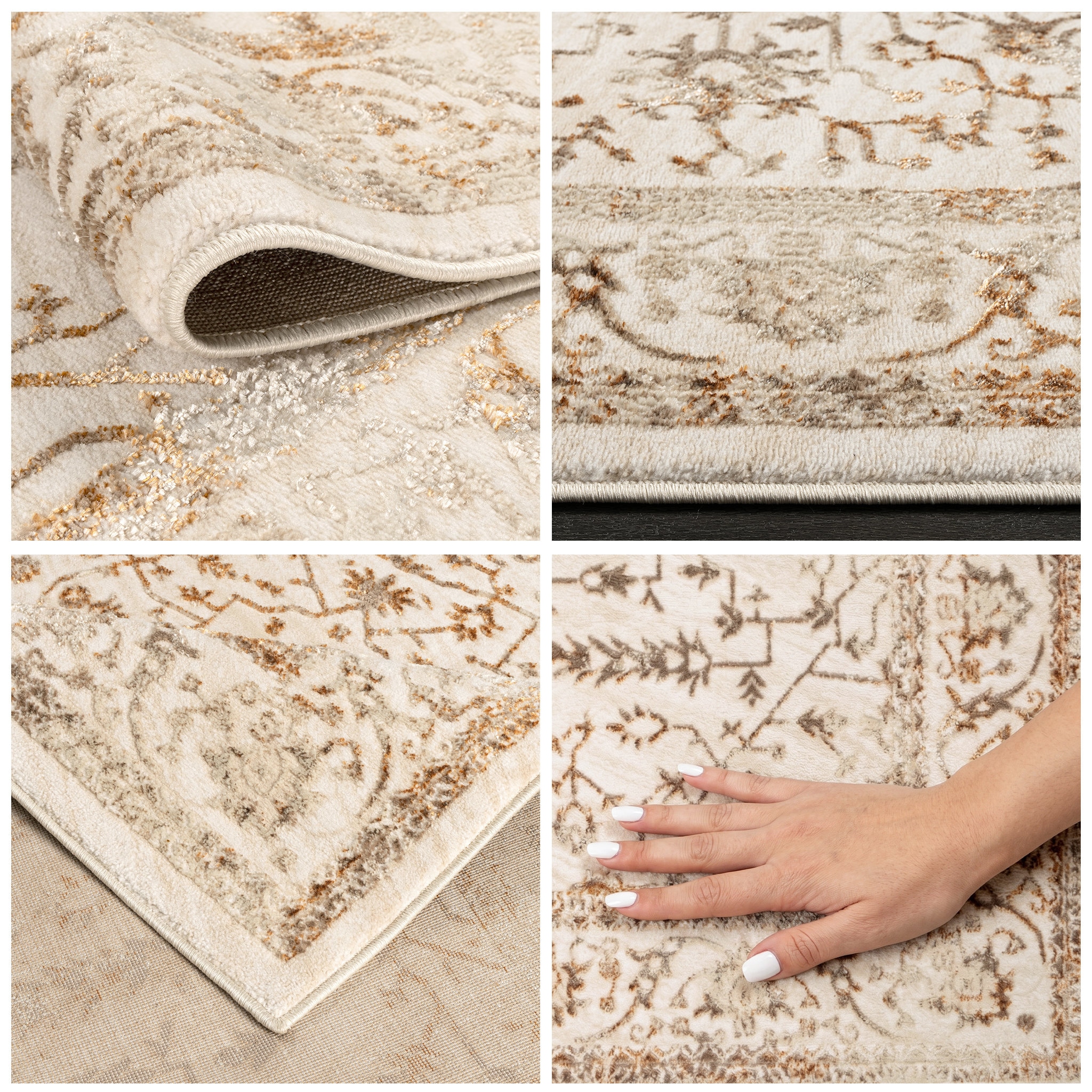 GOODproduct Teppich »Amira, orientalisches Design« rechteckig 11 mm Höhe mit Bordüre, elegant, Vintage Optik, Wohnzimmer, Schlafzimmer