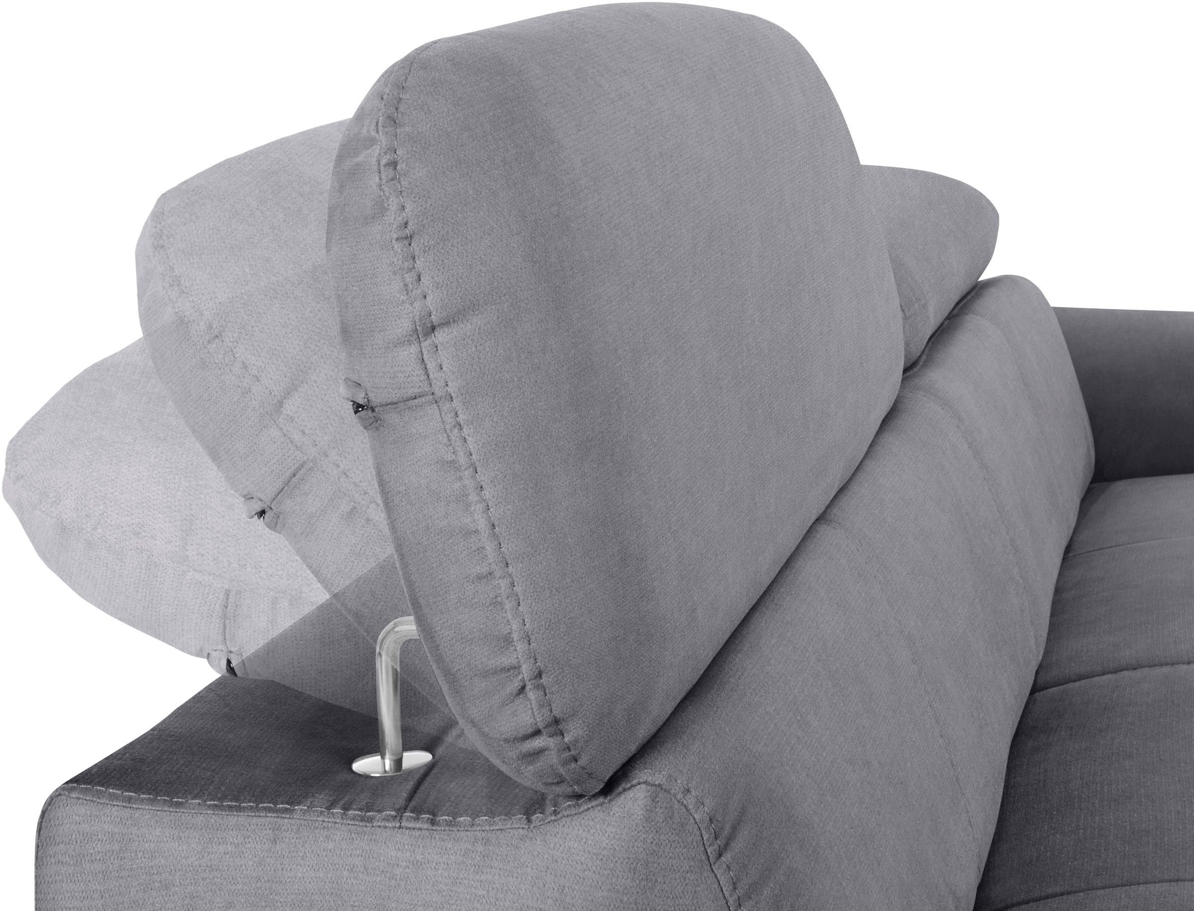 COTTA 2-Sitzer »Chef«, Big-Sofa mit Kopfteilverstellung, edle Metallkufen