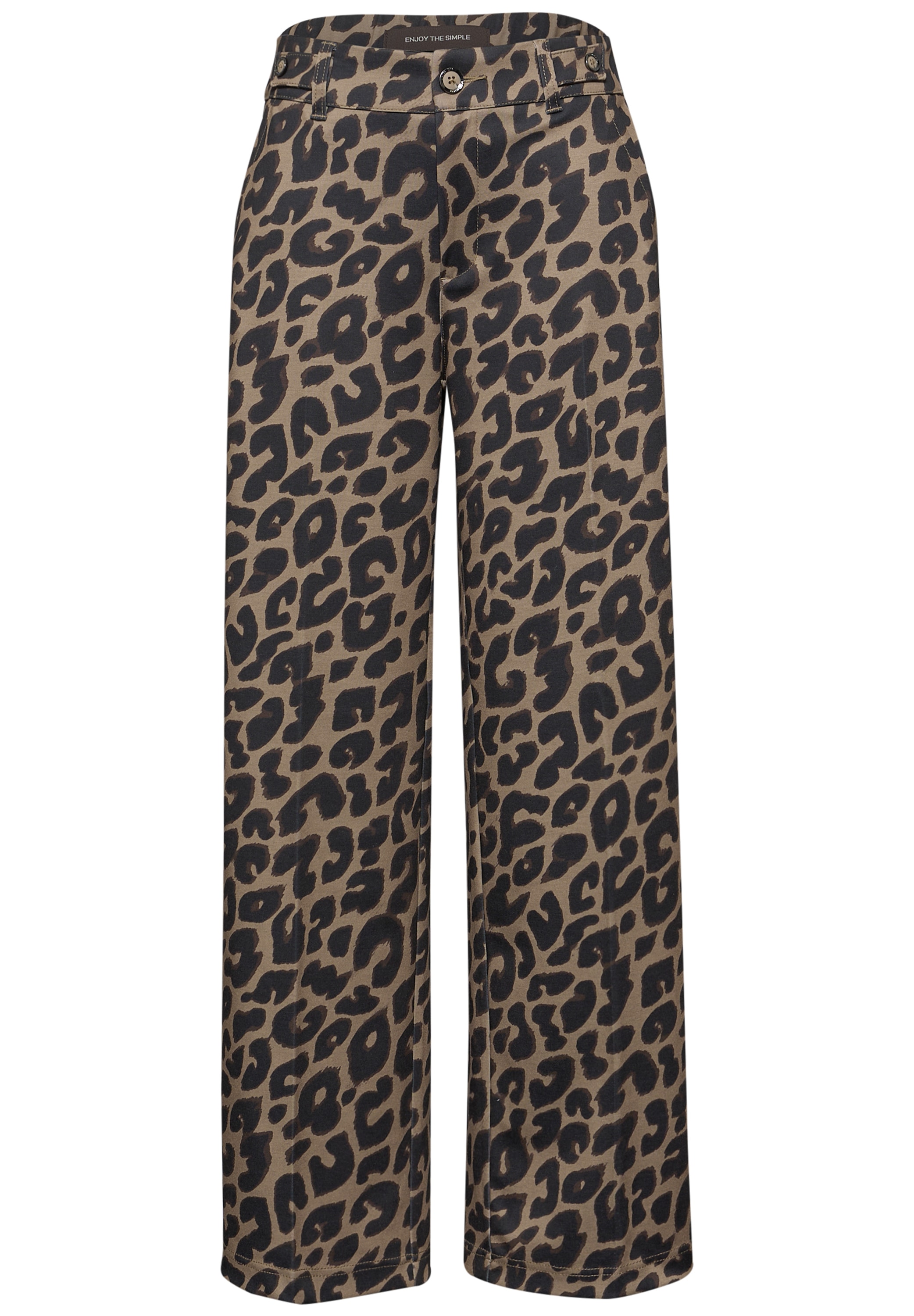 STREET ONE Stoffhose  mit Leo-Print