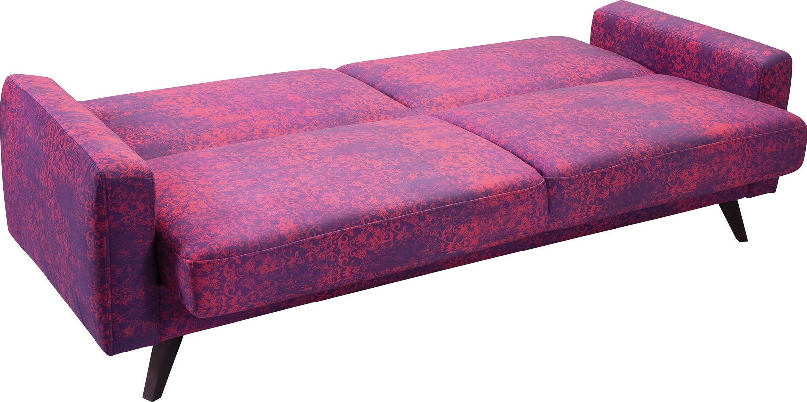 exxpo - sofa fashion 3-Sitzer, mit Schlaffunktion, Bettkasten und Holzfüsse