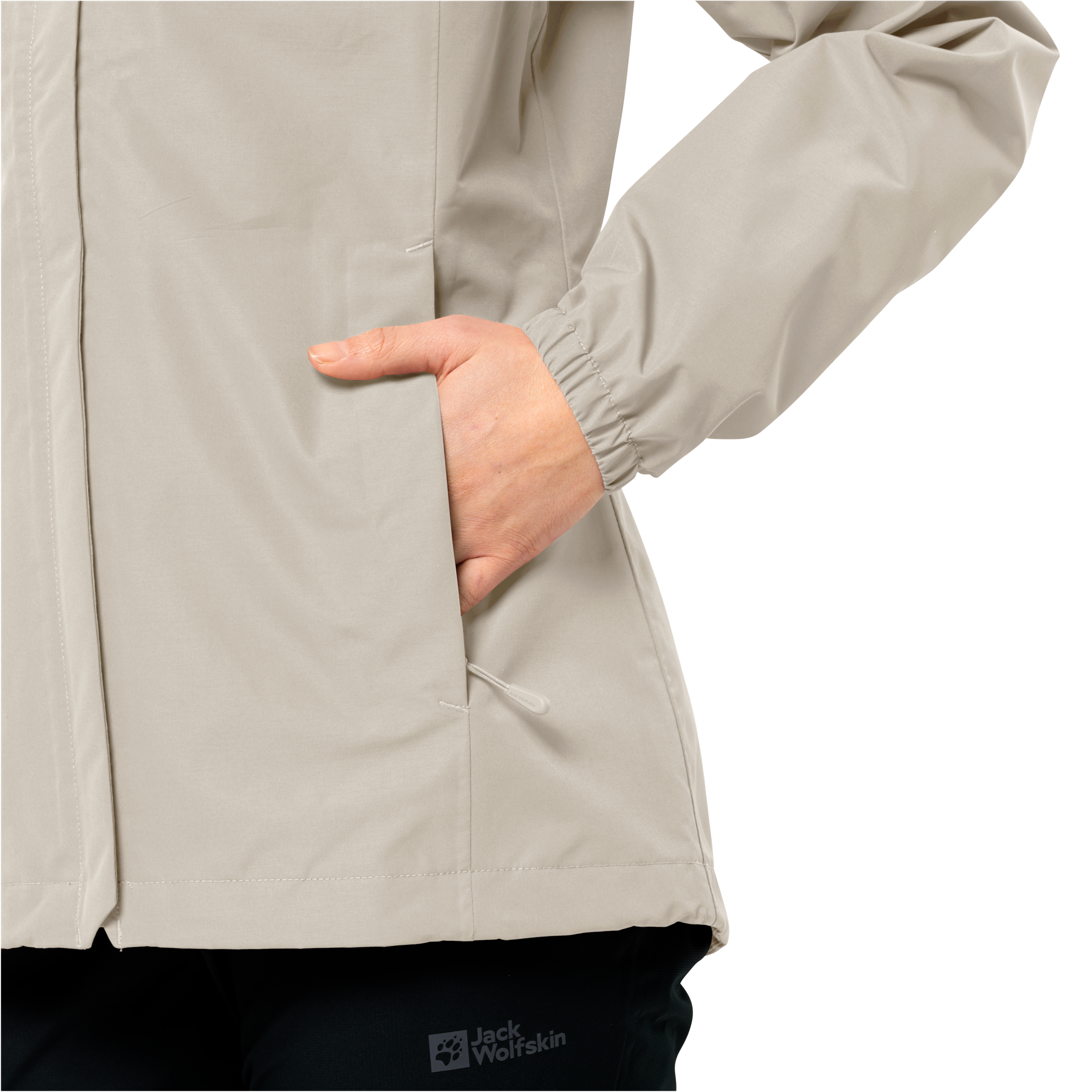 Jack Wolfskin Funktionsjacke »STORMY POINT 2L JKT W«, mit Kapuze, mit verstaubarer Kapuze, wasserdicht, atmungsaktiv und winddicht