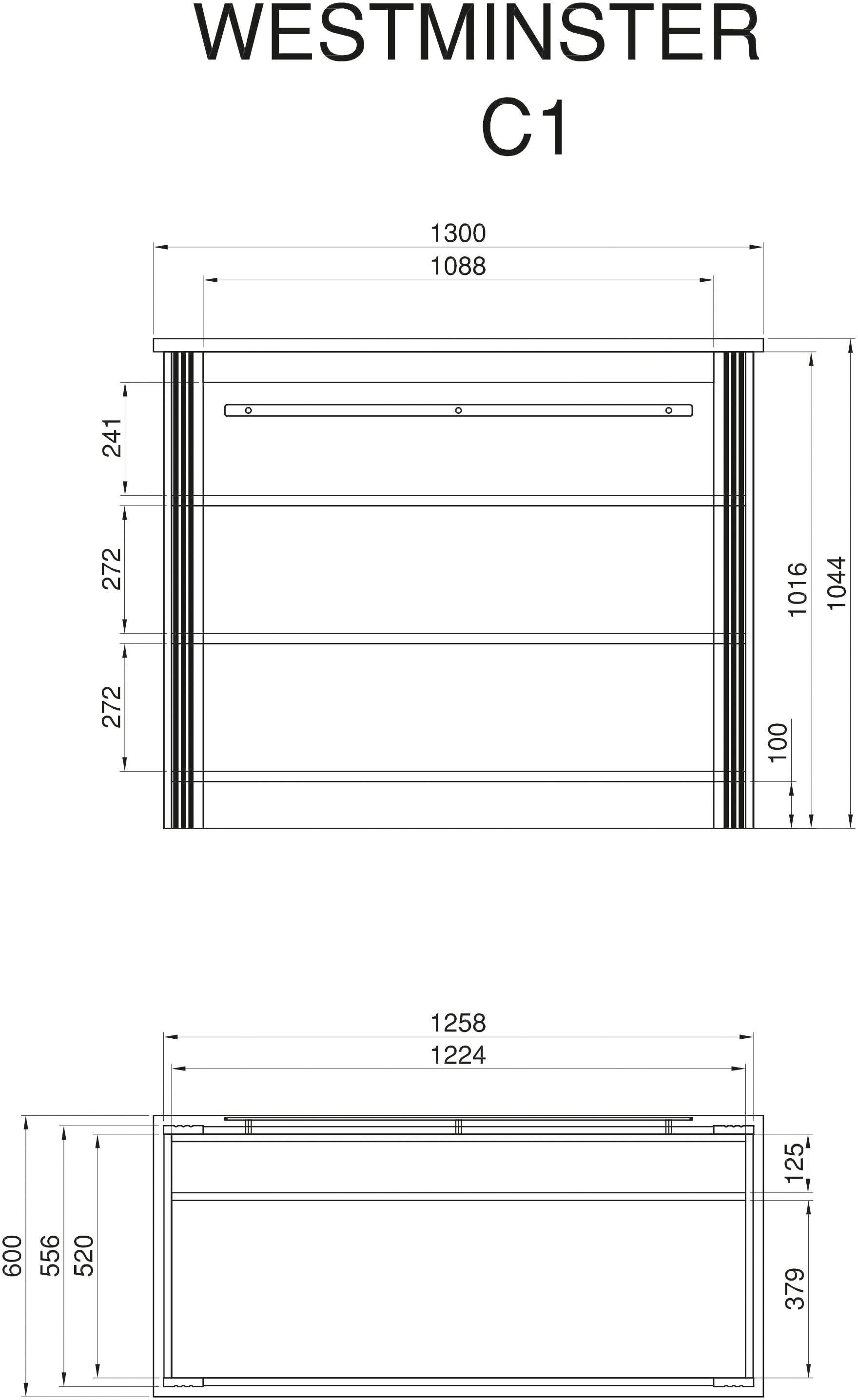GOODproduct Küche »KS-Westminster« Breite 226 cm, ohne E-Geräte
