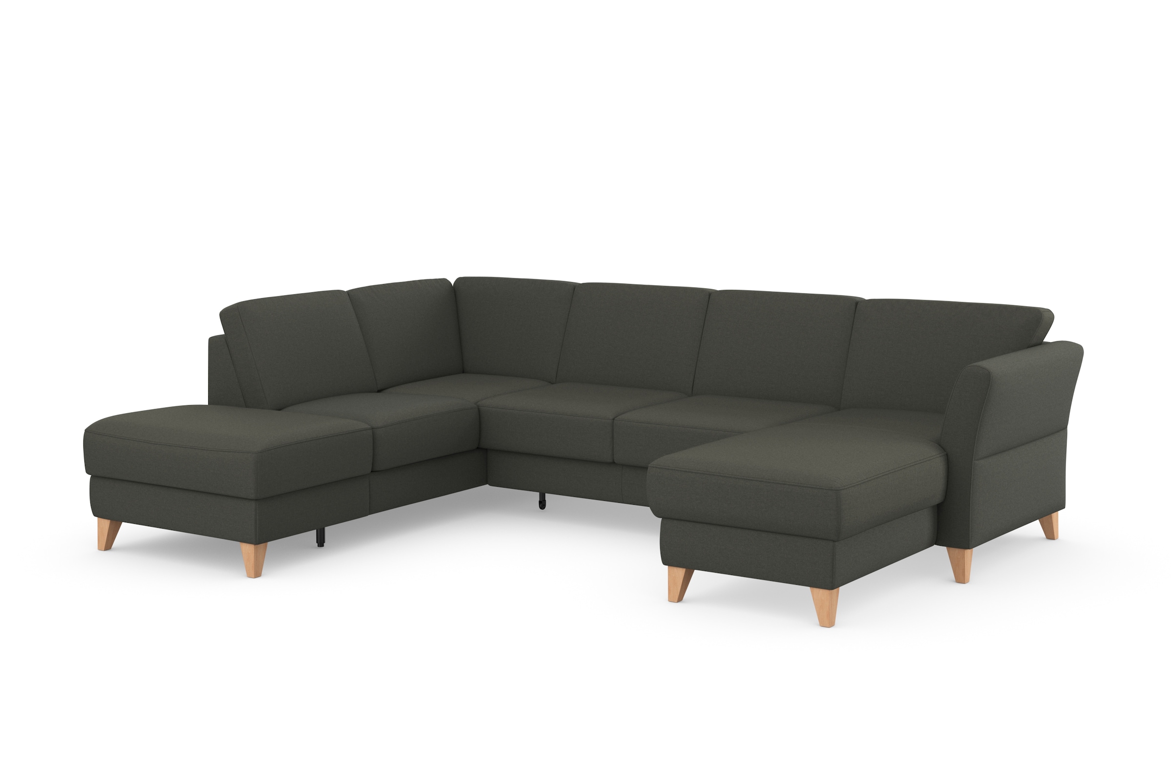 sit&more Wohnlandschaft »Visby U-Form«, wahlweise mit Bettfunktion und Stauraum, frei im Raum stellbar