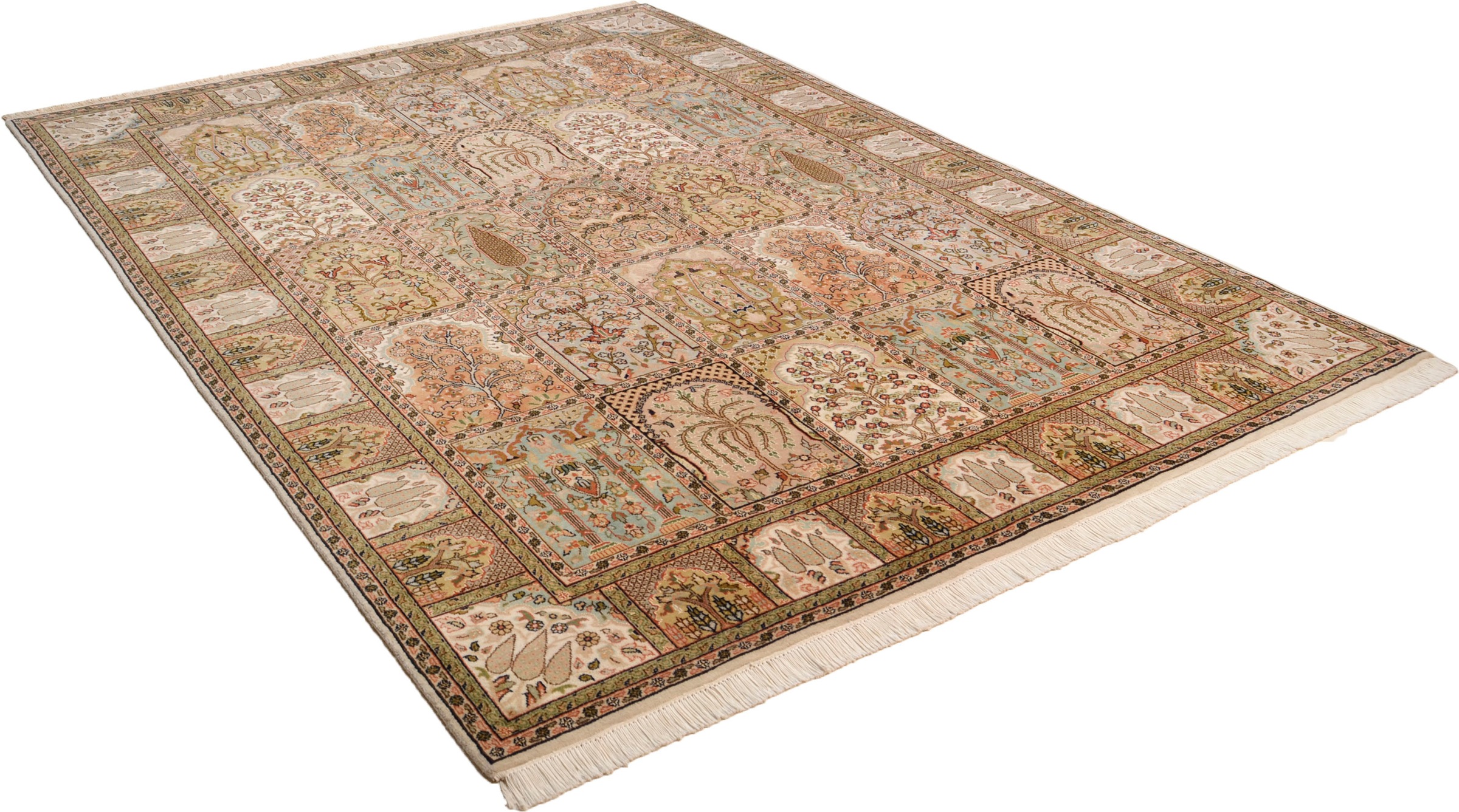 Image of THEKO Orientteppich »Baktyari K«, rechteckig, 12 mm Höhe, Flor aus 30% Seide, handgeknüpft, mit Fransen, ideal im Wohnzimmer & Schlafzimmer bei Ackermann Versand Schweiz