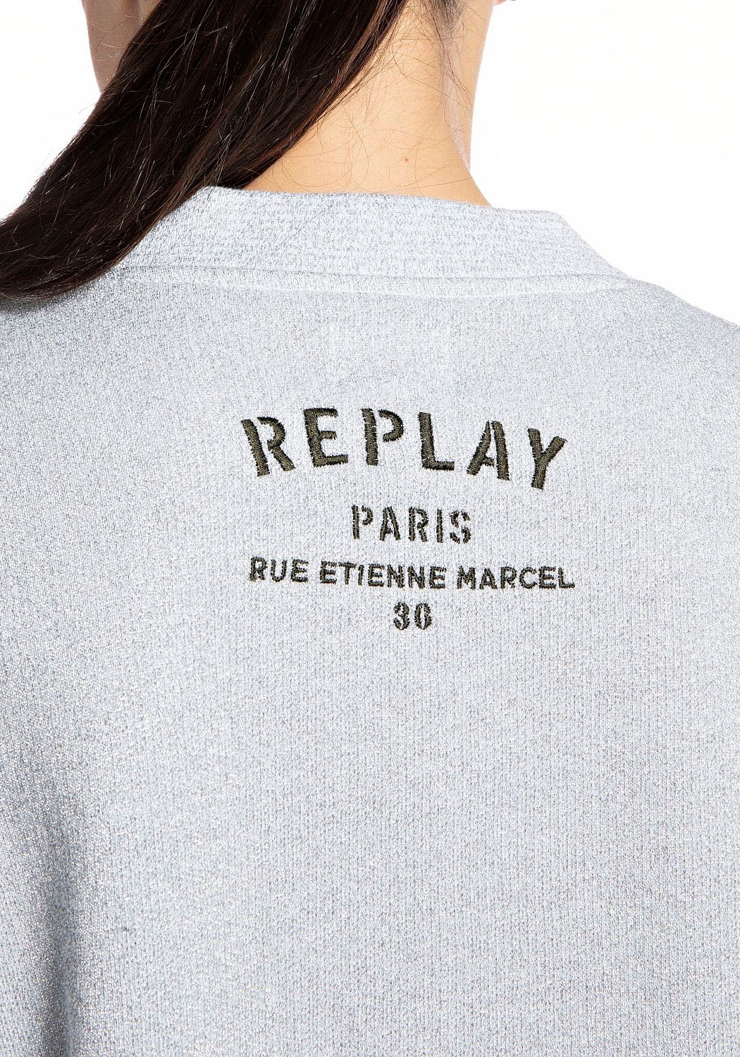 Replay Sweatshirt, mit V-Ausschnitt