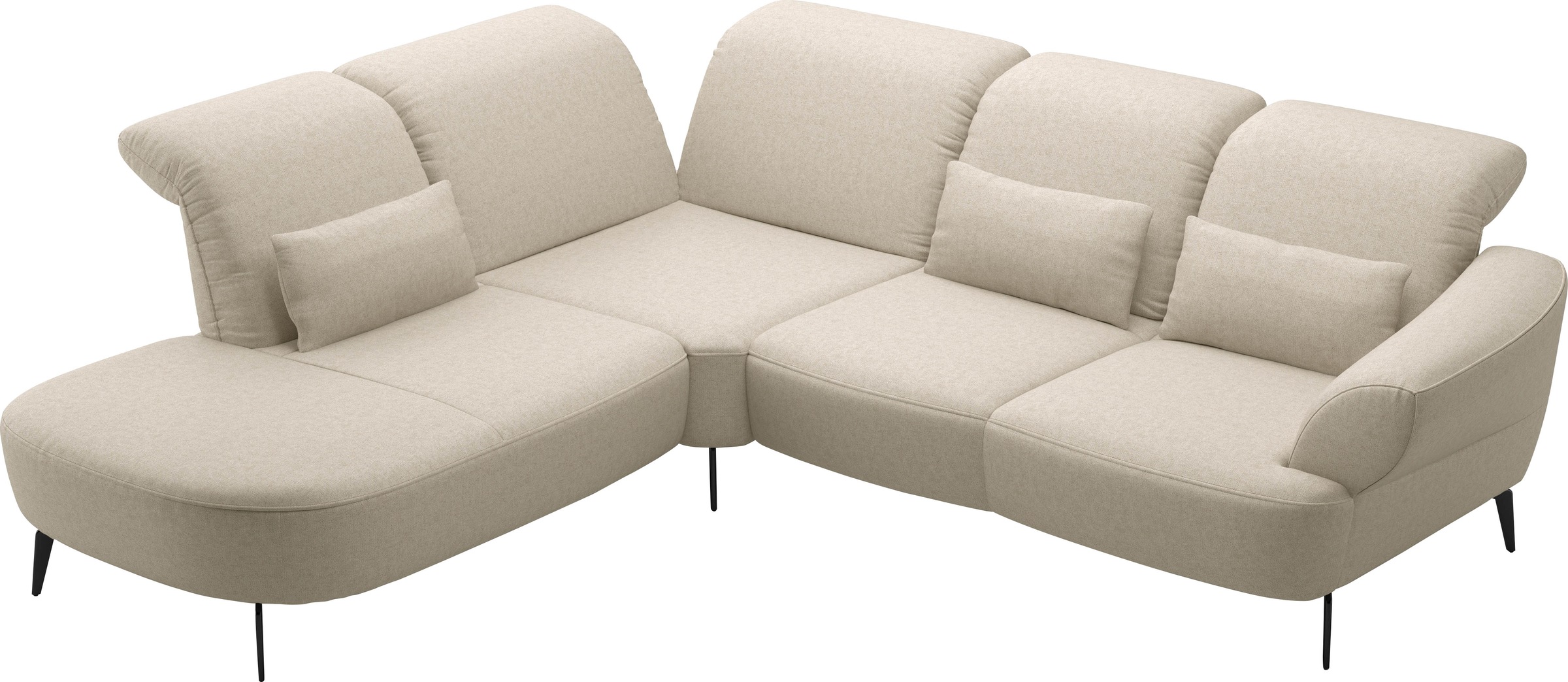 sit&more Ecksofa »Dance, L-Form, inkl. Sitztiefenverstellung«, inkl. Click&Seat, optional mit Kopfteilverstellung