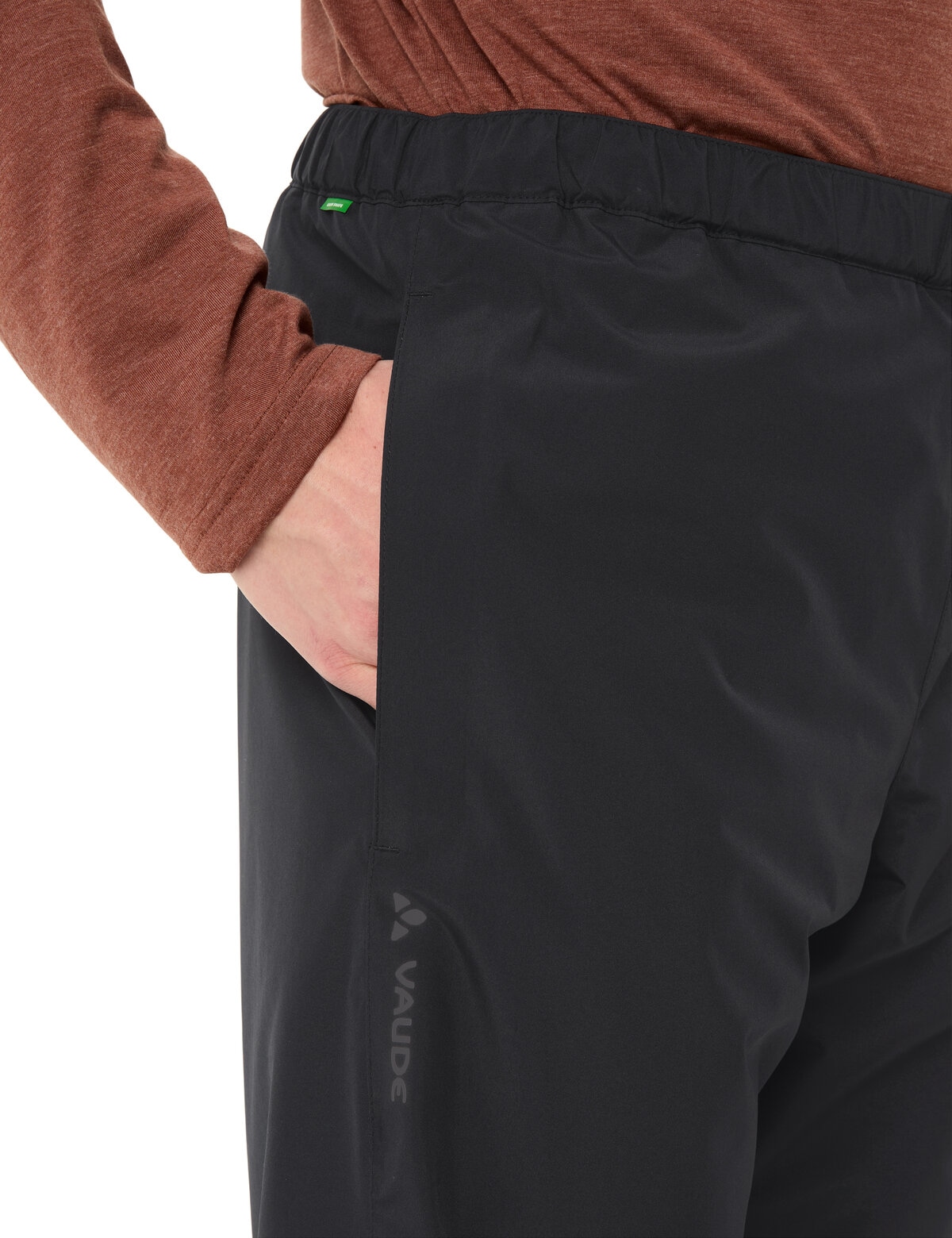 VAUDE Pantalon de plein air  imperméable, respirant, coupe-vent, avec poches passe-mains