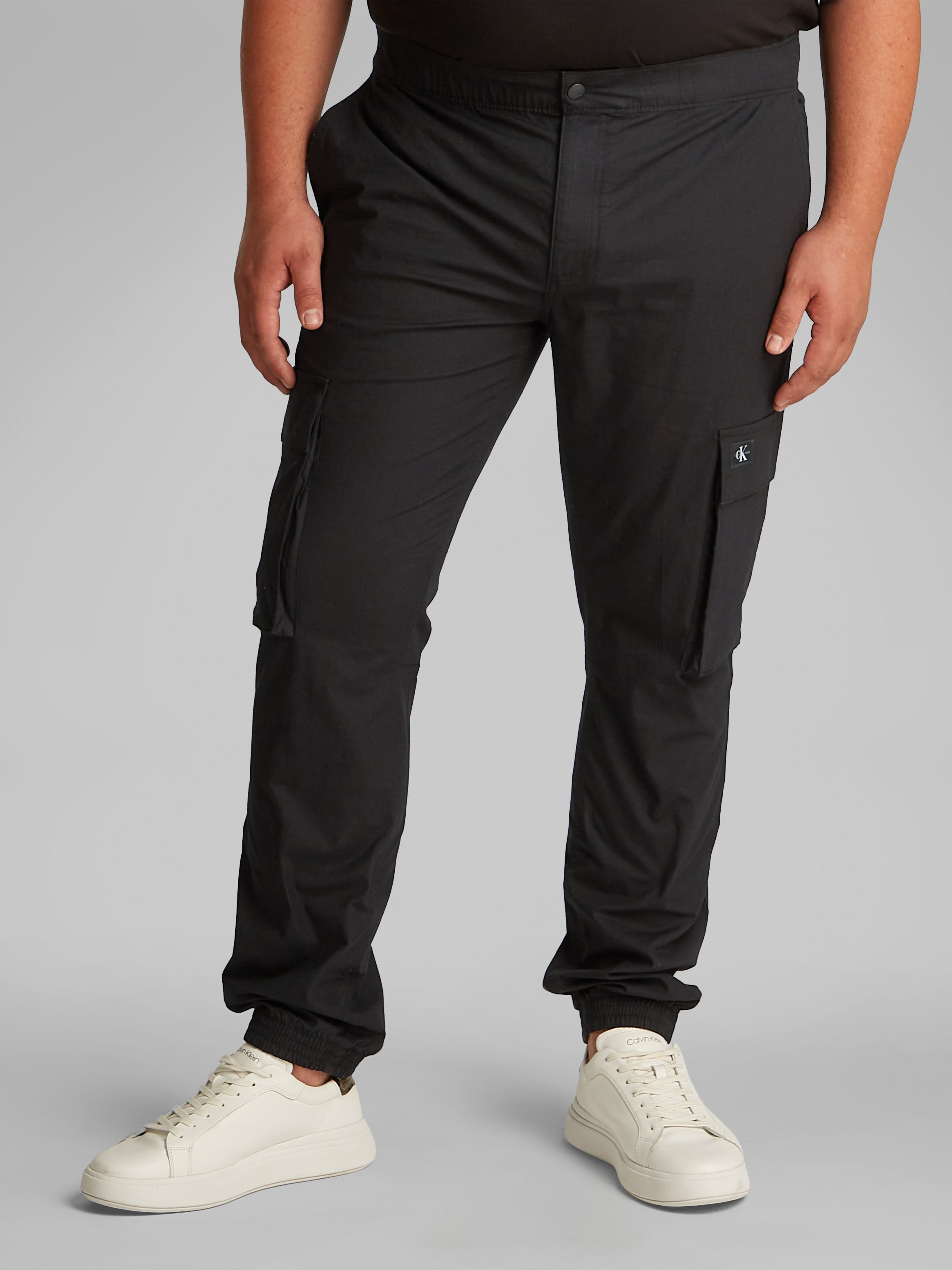 Image of Calvin Klein Jeans Cargohose "PLUS SKINNY CARGO" in Grossen Grössen, Logo-Patch