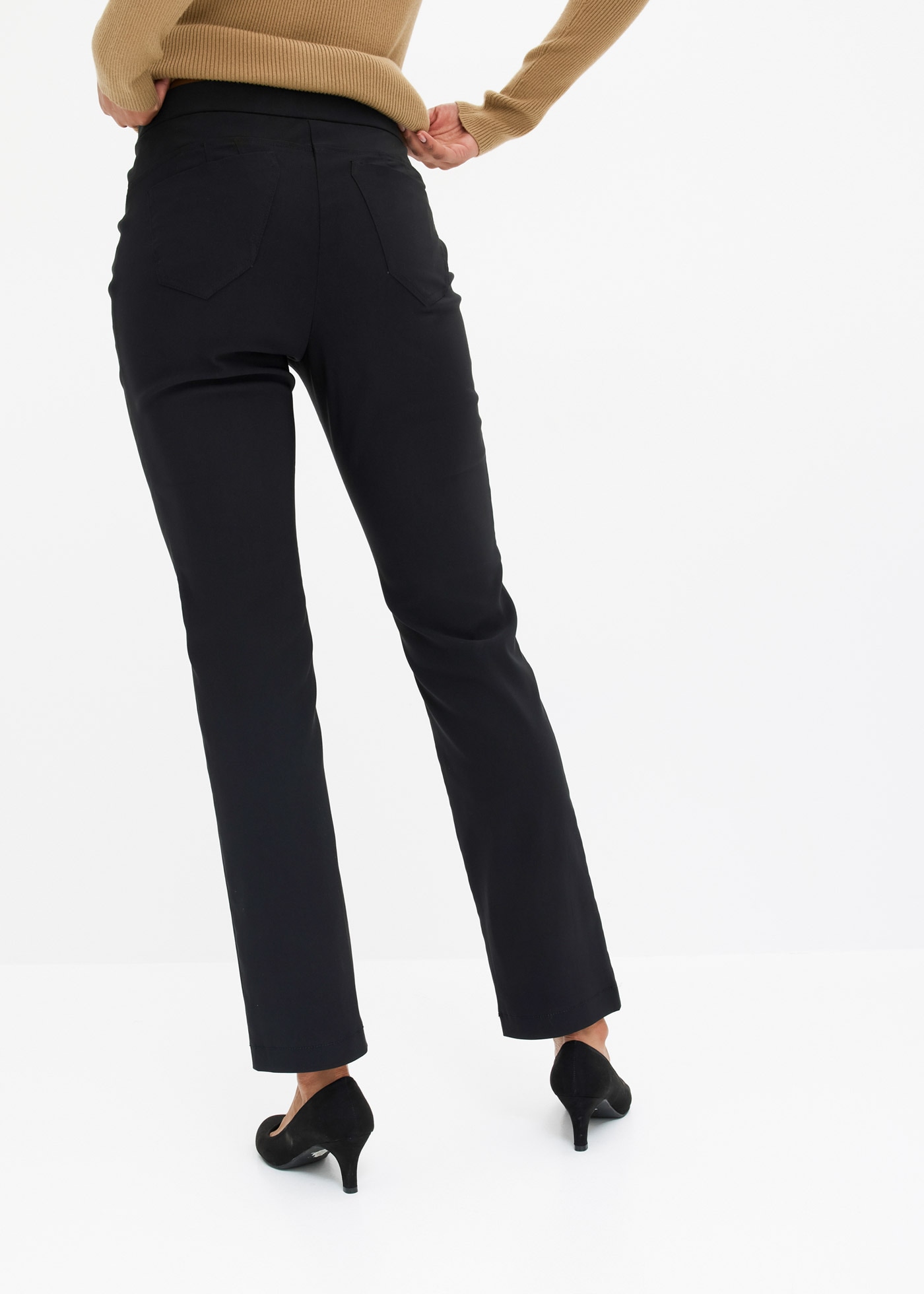 bonprix Pantalon stretch »Stretch-Hose«  en polyester et viscose, avec part d'élasthanne, regular fit
