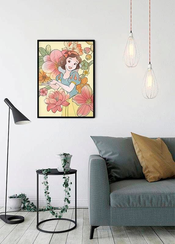 Komar Bild »Snow White Flowers«, Disney, (1 St.), Wandbild zur Dekoration im Kinderzimmer - ohne Rahmen