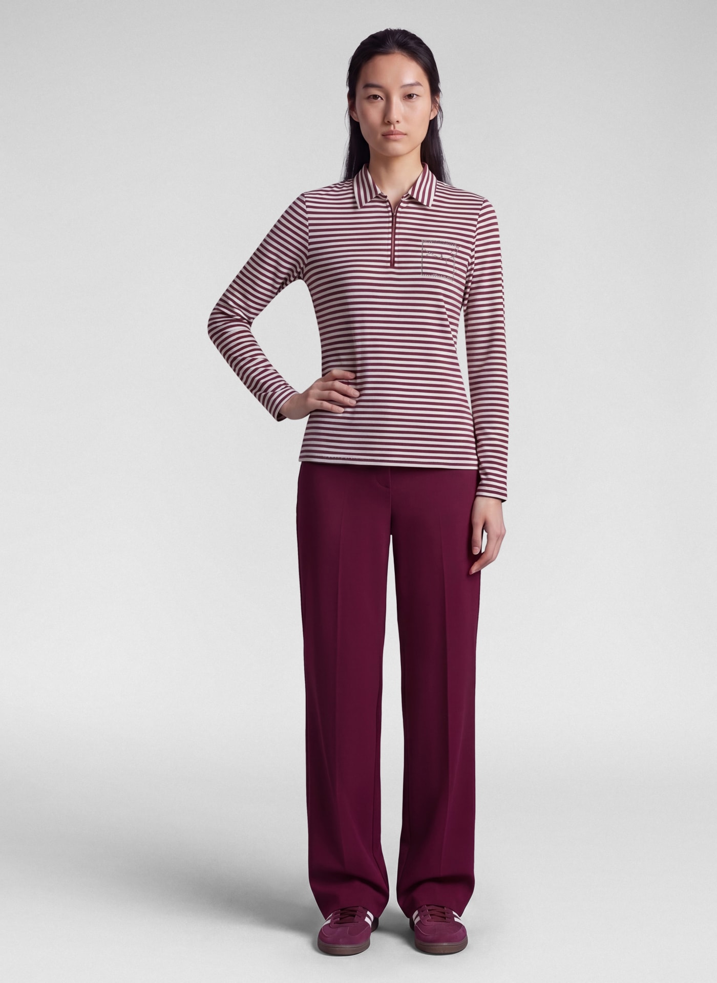Rabe 3/4-Arm-Shirt mit Hemdkragen und Reissverschluss