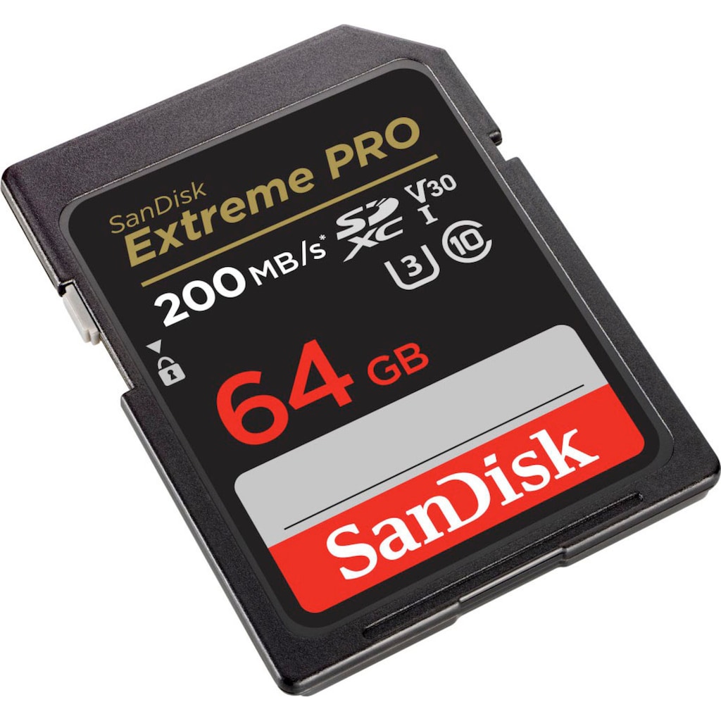 Sandisk Speicherkarte »Extreme PRO SDXC™-UHS-I-Karte«, (Video Speed Class 30 (V30)/UHS Speed Class 3 (U3) 200 MB/s Lesegeschwindigkeit)