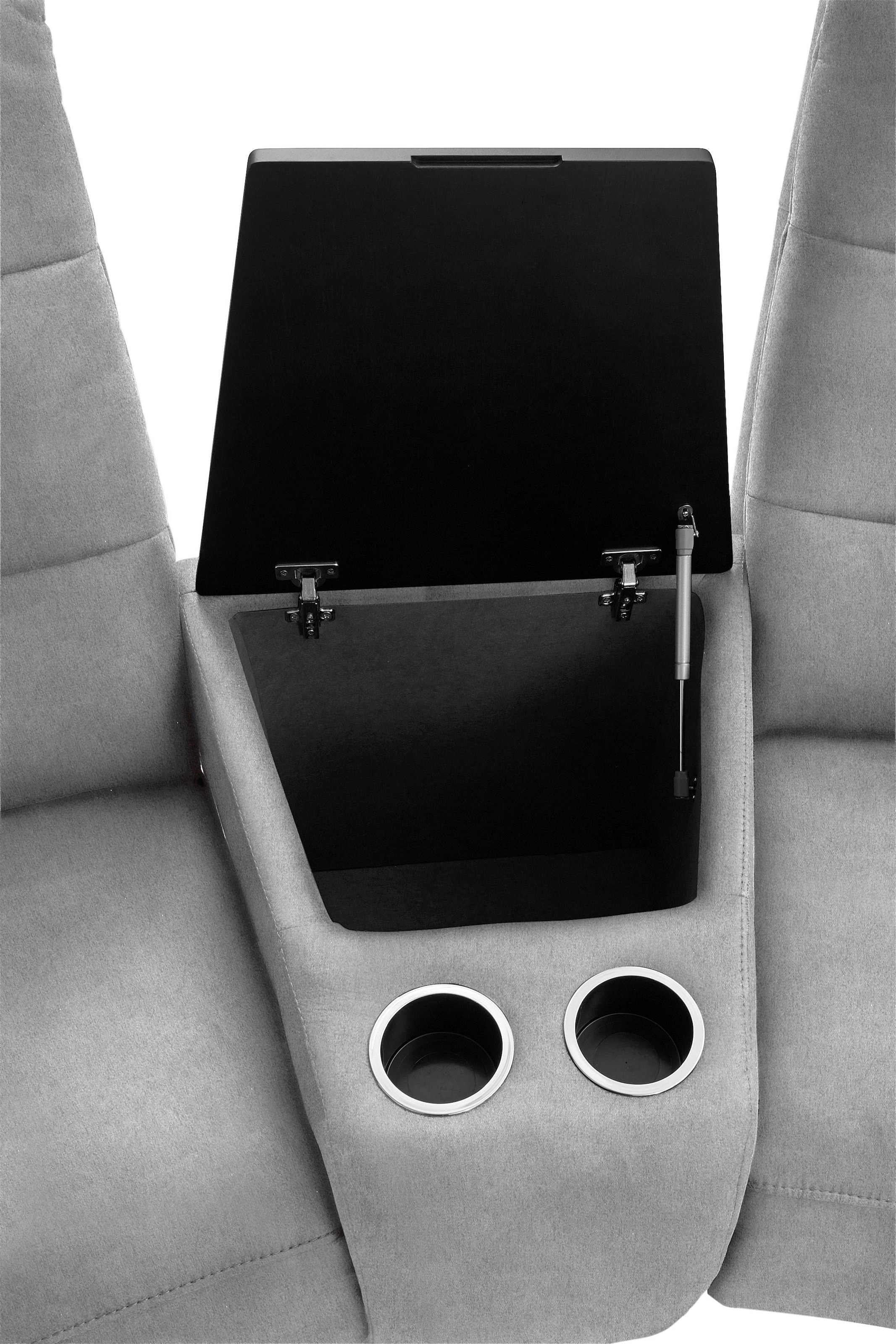 exxpo - sofa fashion 3-places »Tivoli, Kinosofa mit Relaxfunktion, mit Ablagetisch und Stauraum« confortable, dossier haut