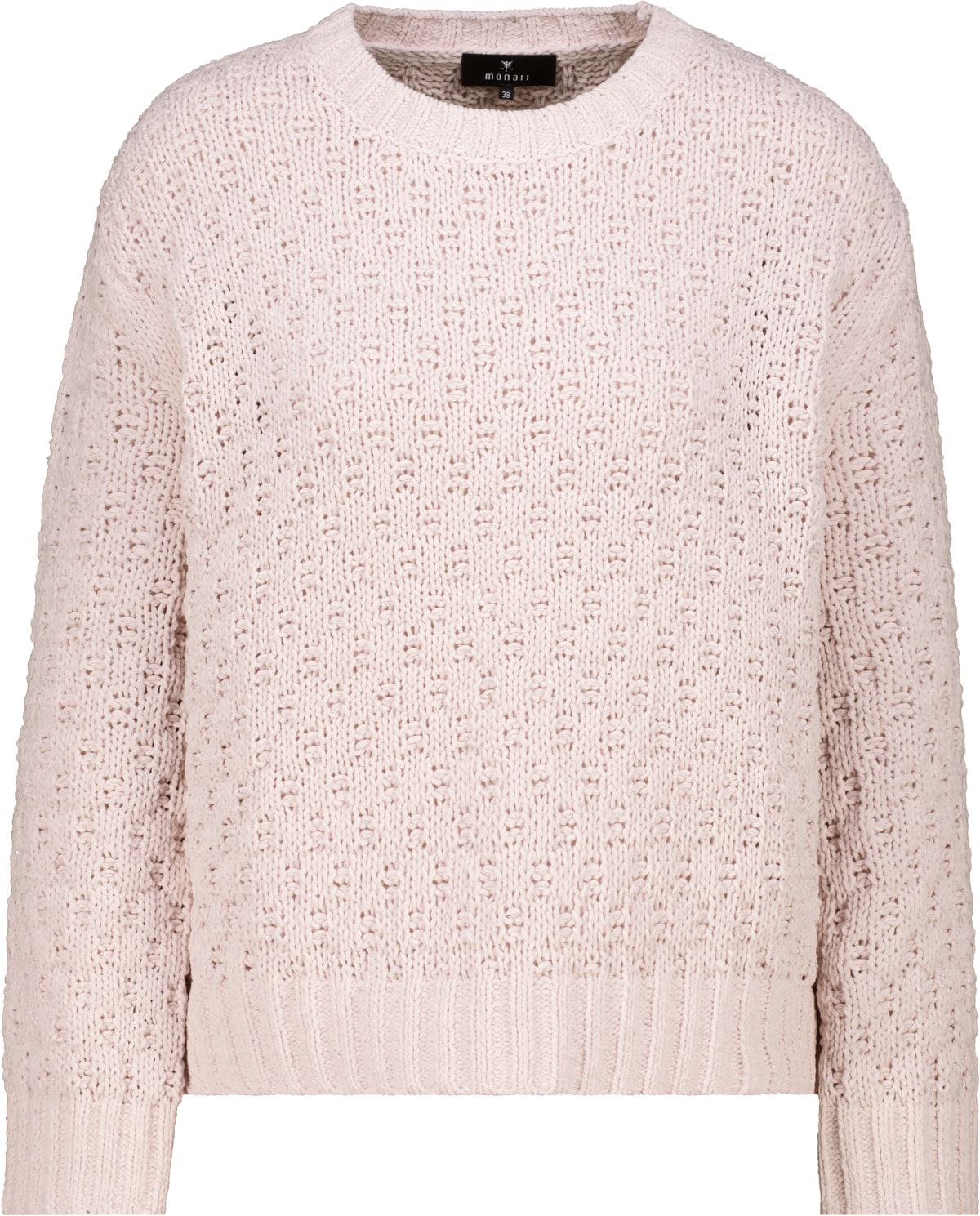 Monari Pull en tricot »Pullover Lurex« Coupe régulière avec col rond