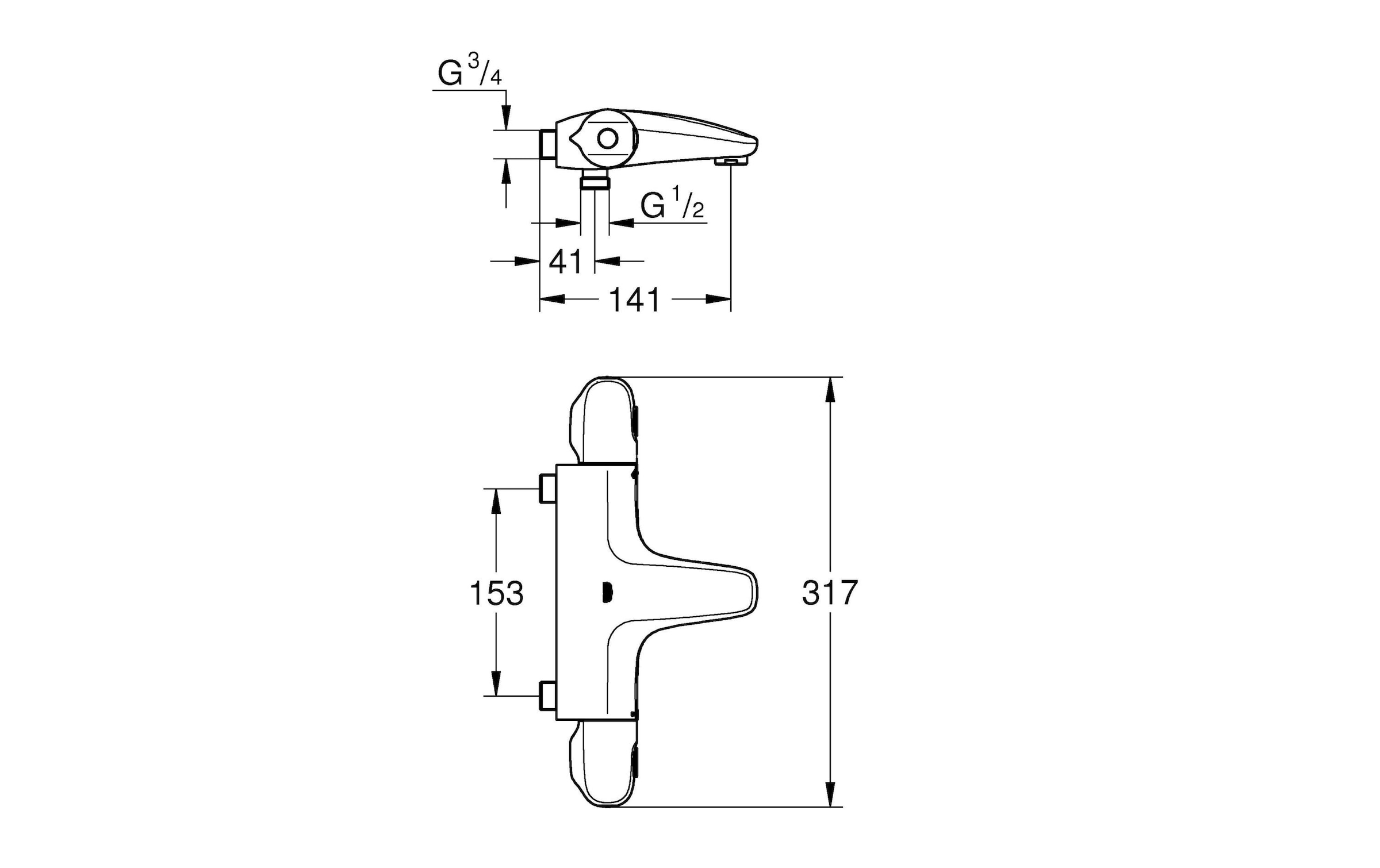 Grohe Badarmatur »Grohtherm«