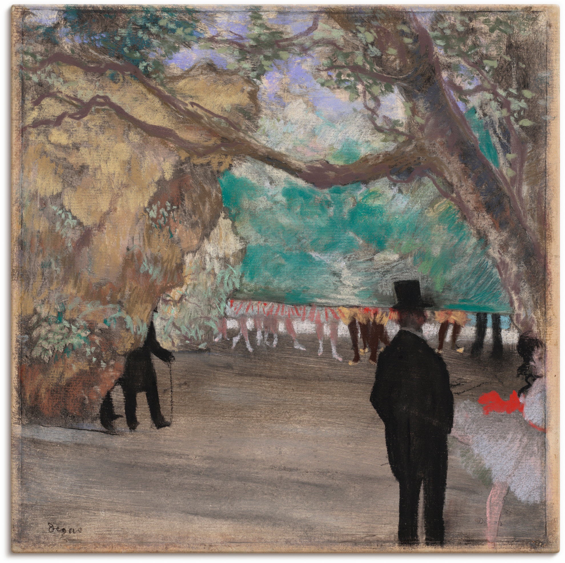 Image of Artland Wandbild »Der Vorhang. Um 1880«, Tanz, (1 St.), in vielen Grössen & Produktarten - Alubild / Outdoorbild für den Aussenbereich, Leinwandbild, Poster, Wandaufkleber / Wandtattoo auch für Badezimmer geeignet bei Ackermann Versand Schweiz