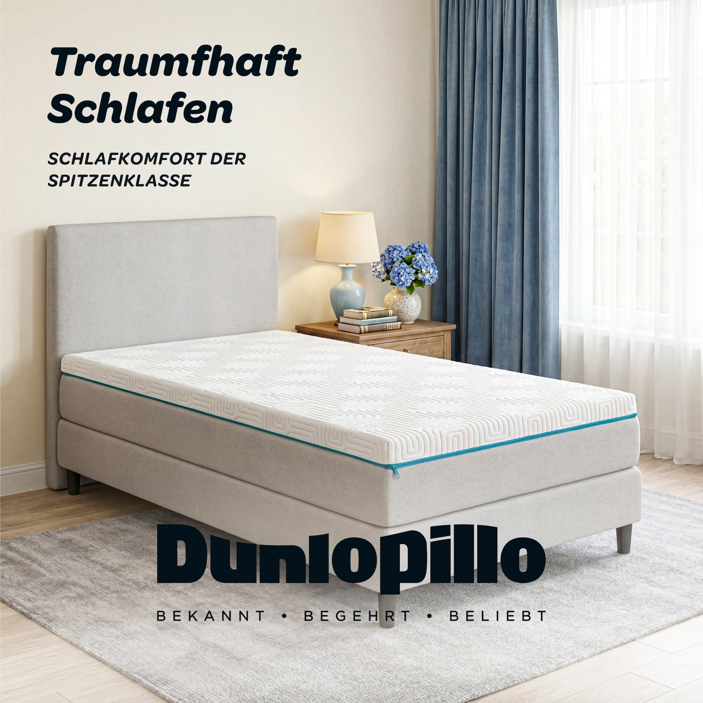 Dunlopillo Topper »Balance, Gelschaumtopper 90x200 & 140x200 cm und weitere Grössen« ajustement précis au corps, supporte une position de couchage ergonomique