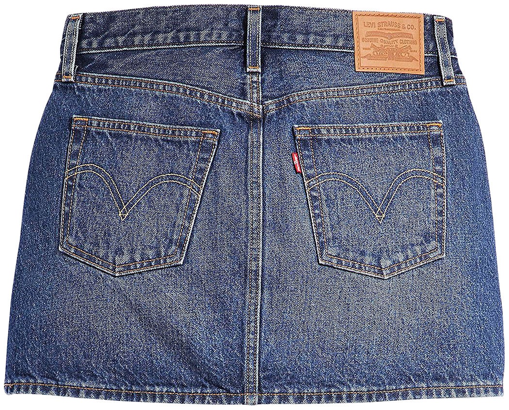 Levi's® Jeansrock »ICON SKIRT«, mit Used-Effekten und ausgefransten Kanten