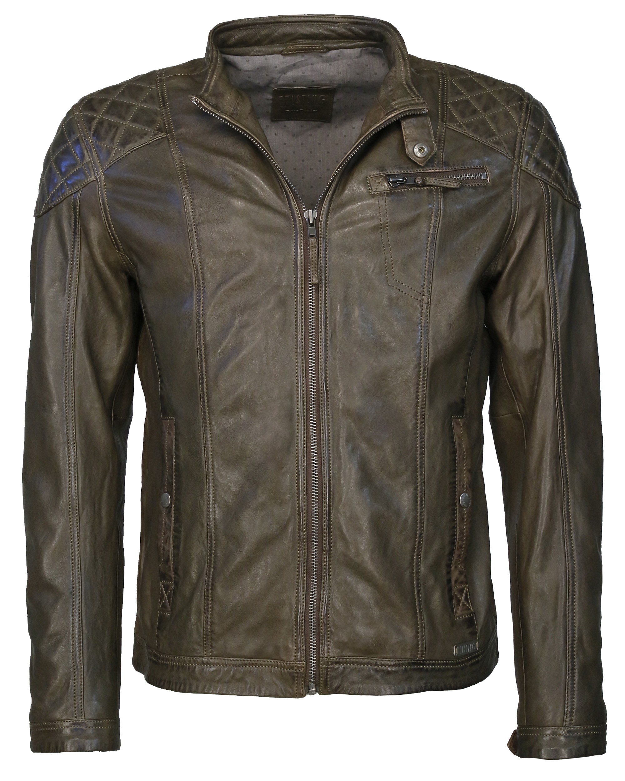 Lederjacke mit Absteppungen »Cooper«