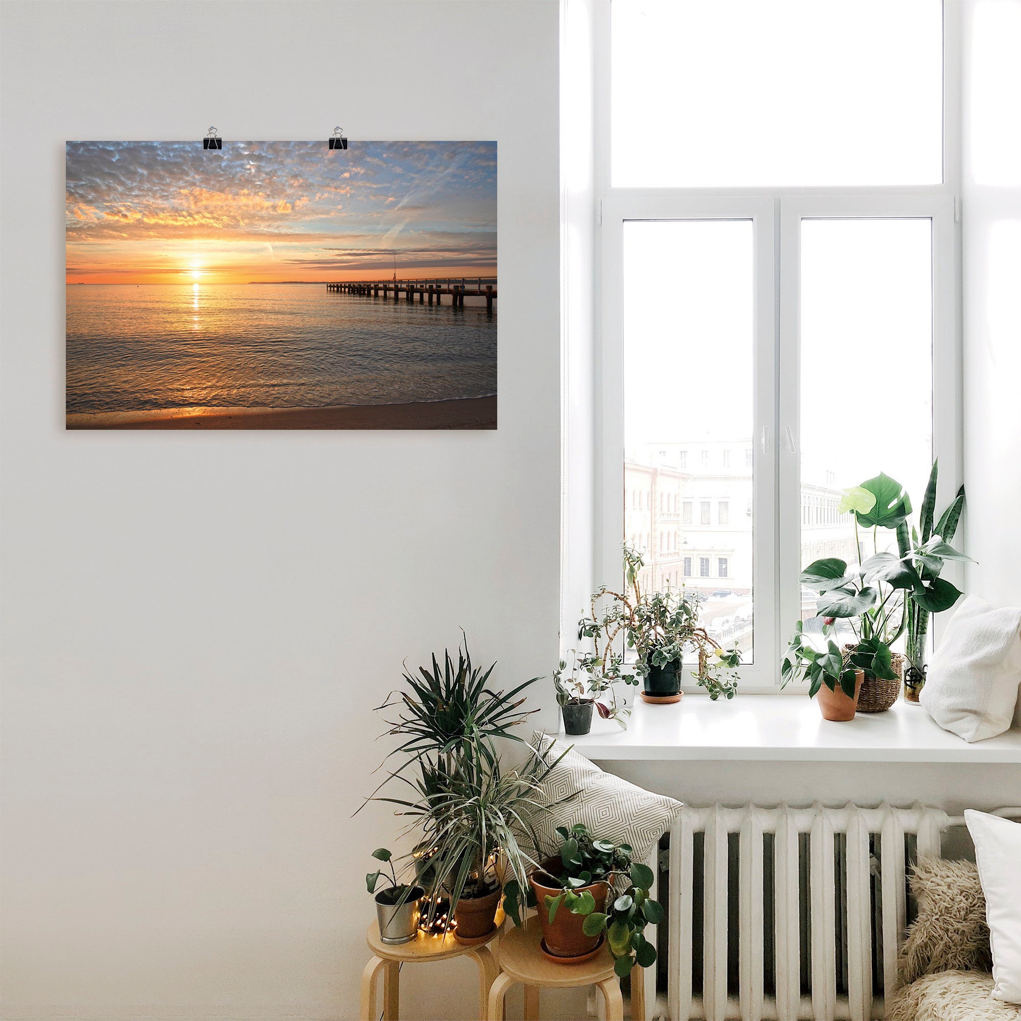 Artland Wandbild »Früh morgens an der Ostsee« Bilder vom Sonnenuntergang & -aufgang 1 Stk. tlg. als Leinwandbild, Poster in verschied. Grössen