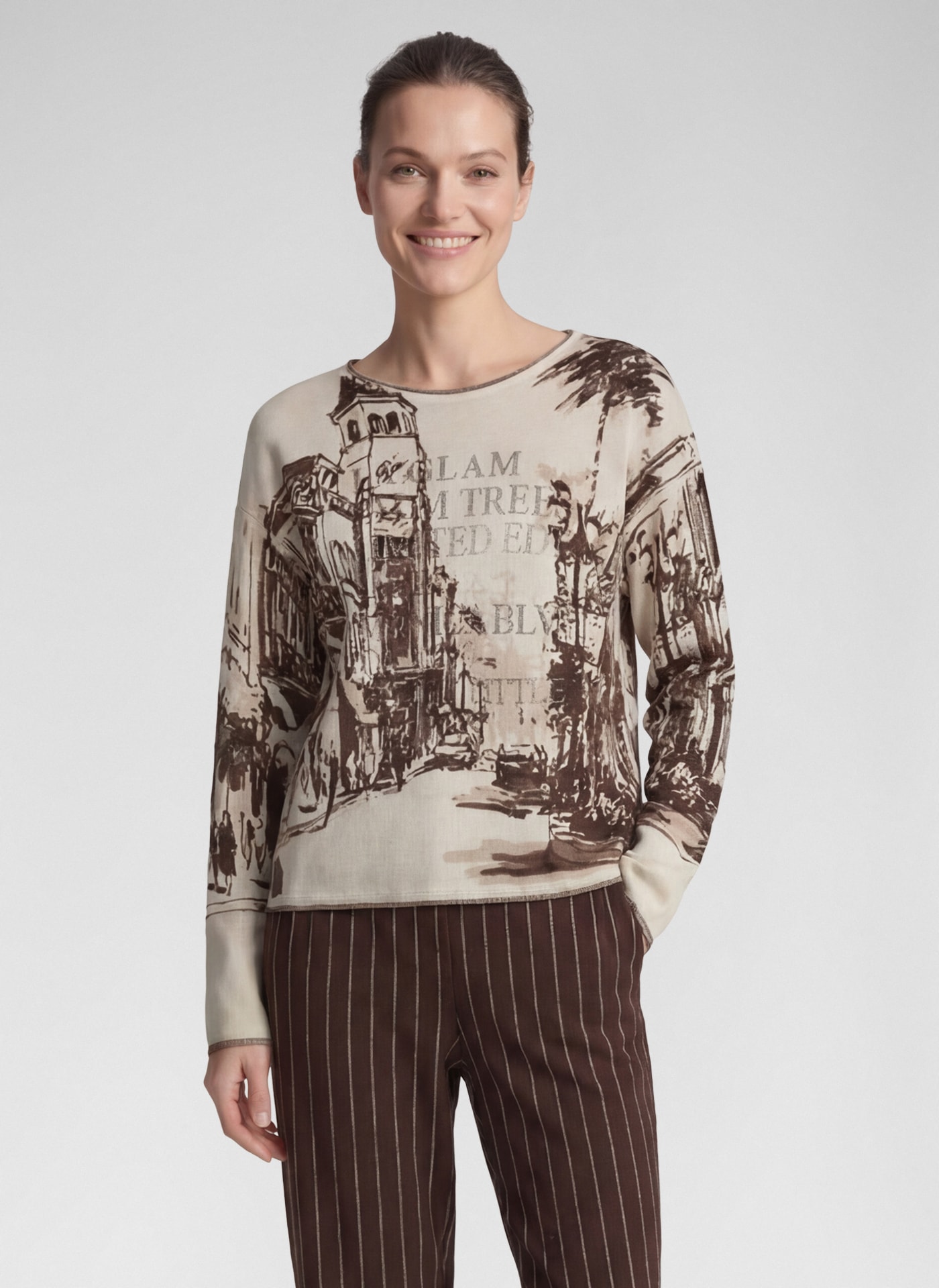 Image of Rabe Strickpullover mit All-Over Print