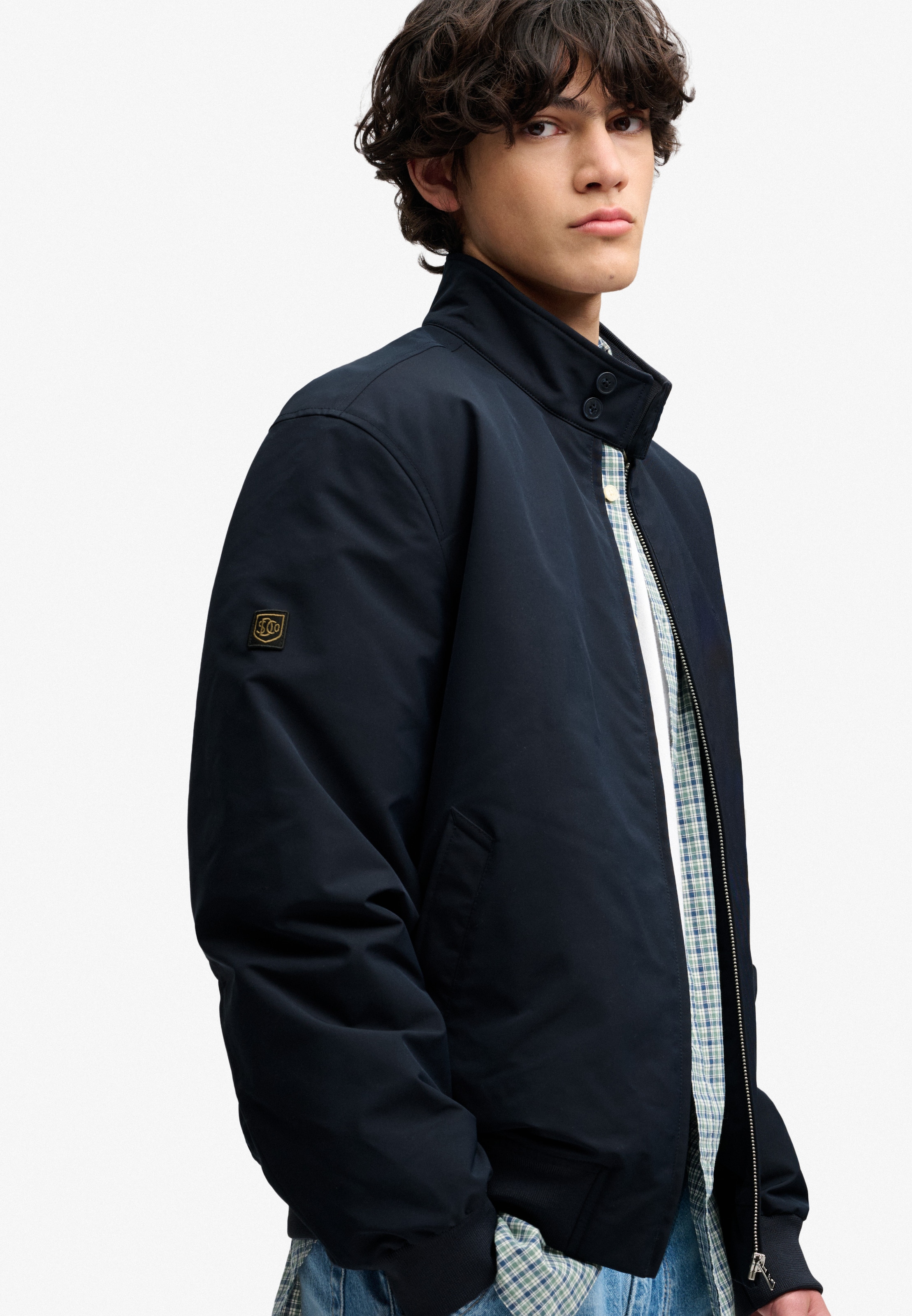 Superdry Blouson »CAMPUS PADDED HARRINGTON JKT« Kunstfaser, relaxed fit