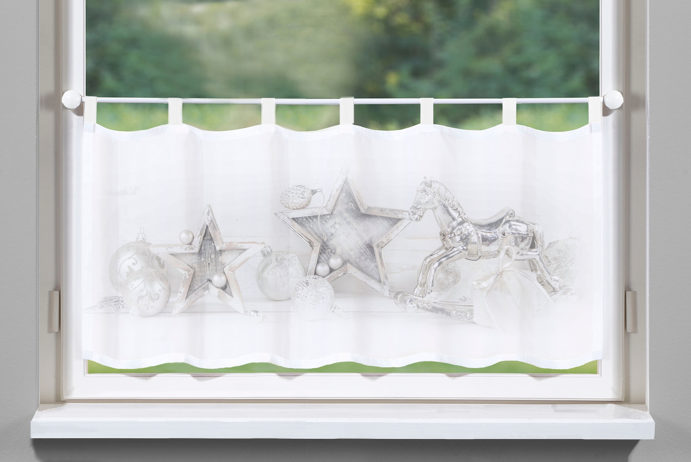 Image of HOME WOHNIDEEN Scheibengardine »VALONA«, (1 St.), aufwendiges Digitaldruckverfahren bei Ackermann Versand Schweiz