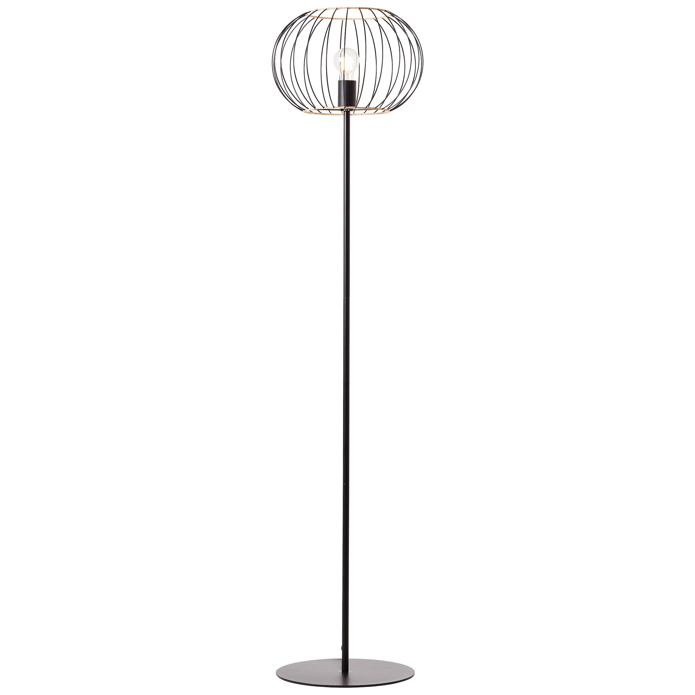 Stehlampe »Silemia«, 1 flammig-flammig, 151,5 cm Höhe, Ø 36 cm, E27, Metall/Rattan,...