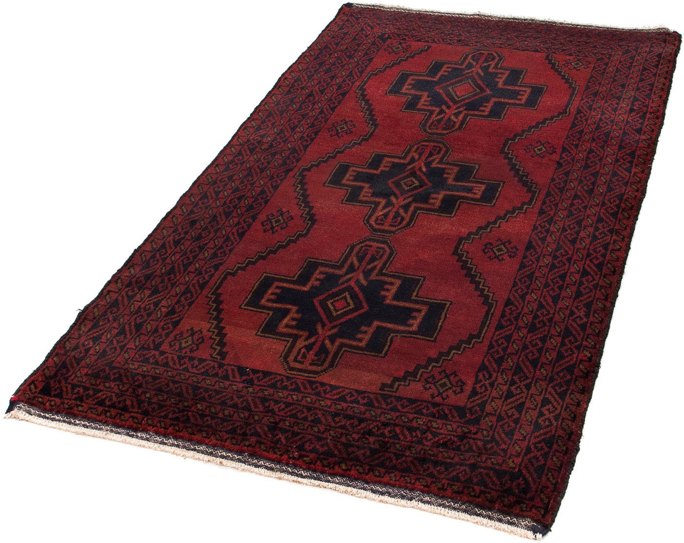 Image of morgenland Orientteppich »Belutsch - 150 x 87 cm - dunkelrot«, rechteckig, 8 mm Höhe, Wohnzimmer, Handgeknüpft, Einzelstück mit Zertifikat bei Ackermann Versand Schweiz