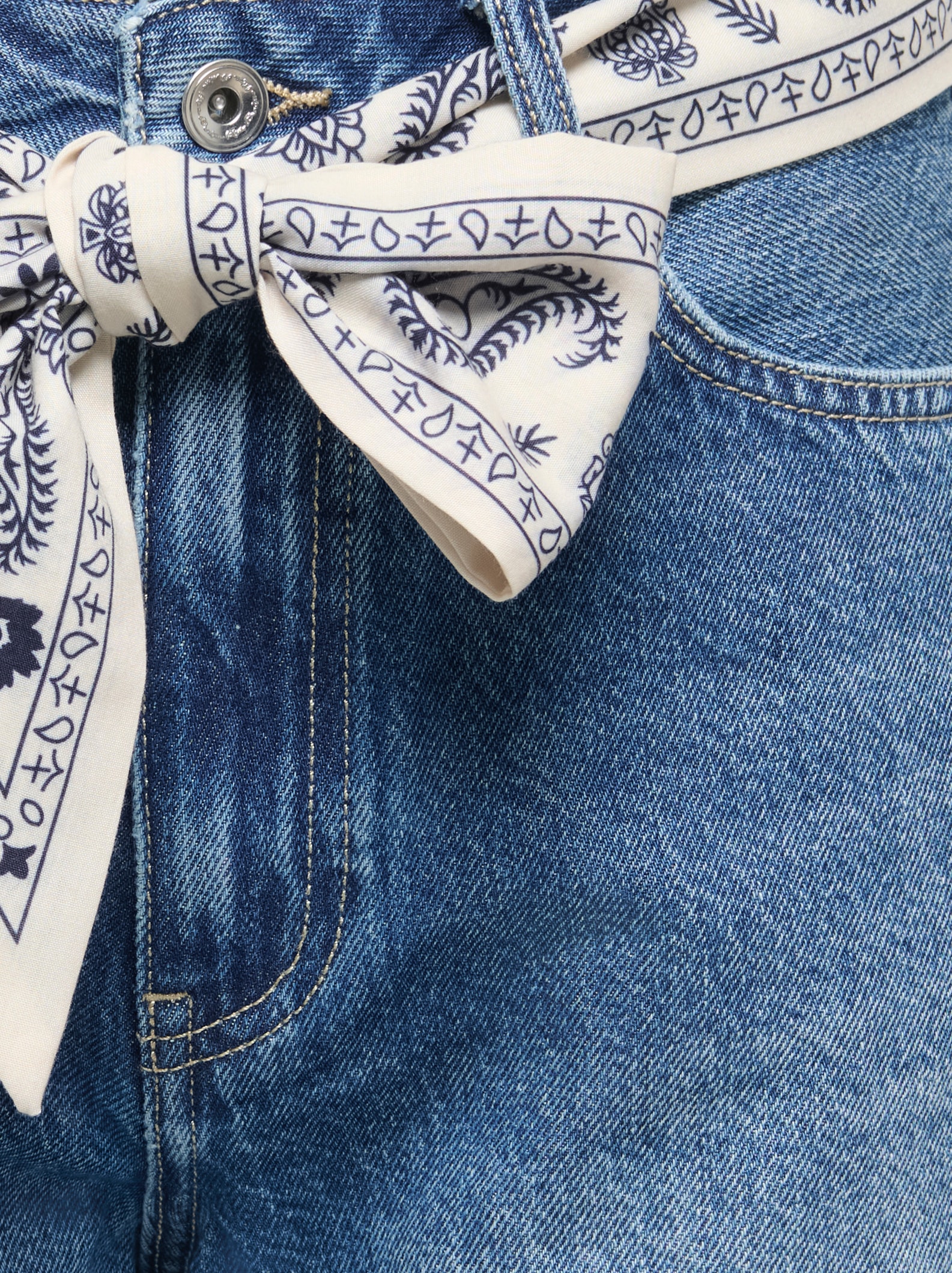 ONLY Jeansshorts »ONLJOSE HW SCARF DNM SHORTS AZG« Baumwolle, regular fit, high waist